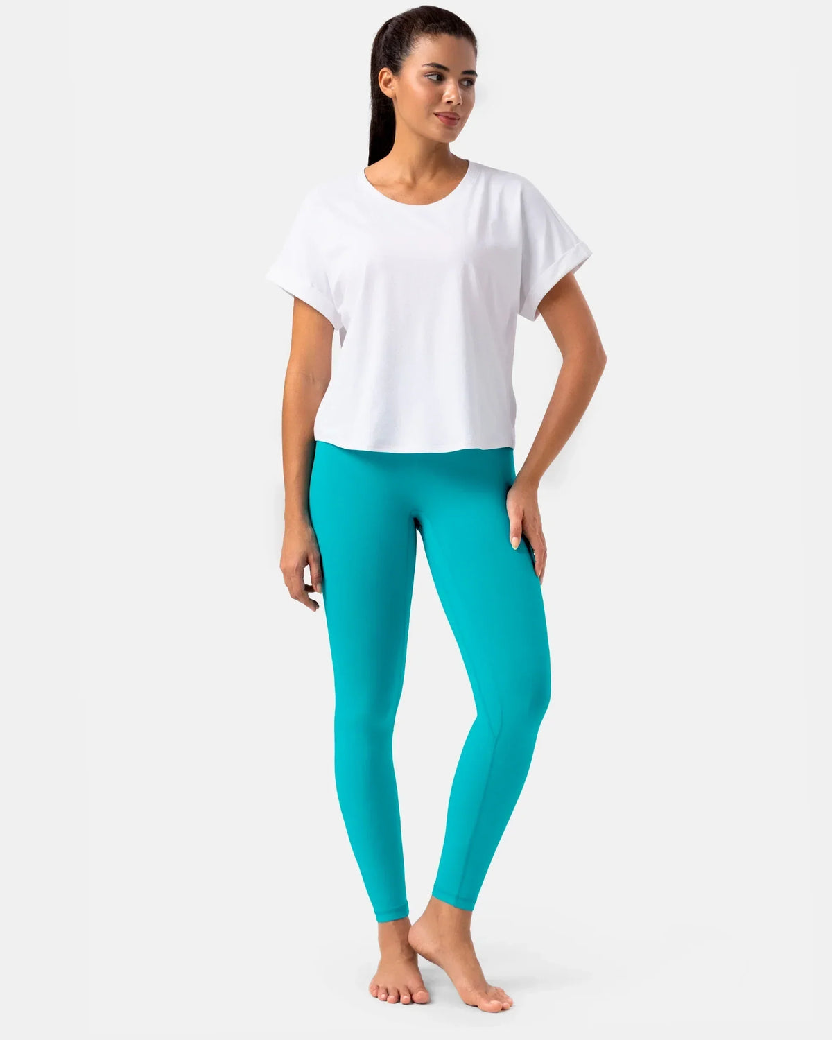 Dreamlux® High Waisted No Front Seam 25" 7/8 Workout Legging — Ceramic Green
