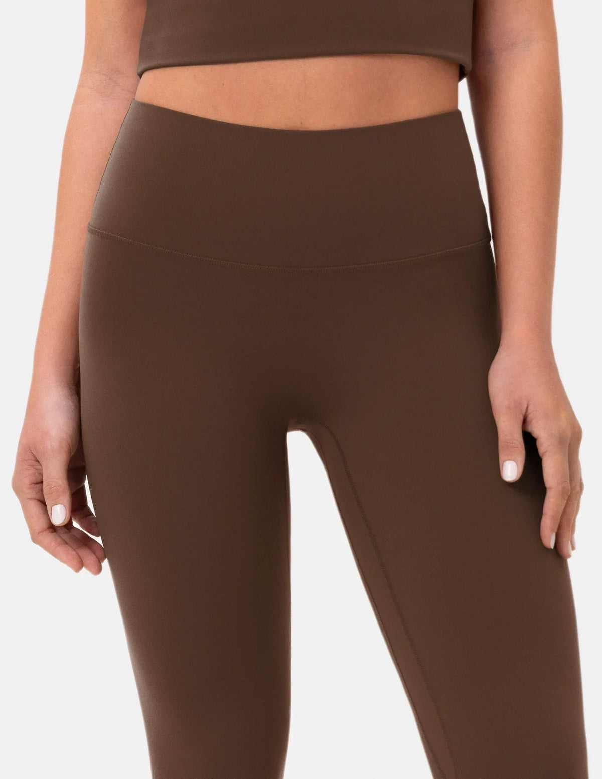 Dreamlux® High Waisted No Front Seam 25" 7/8 Workout Legging — Cocoa