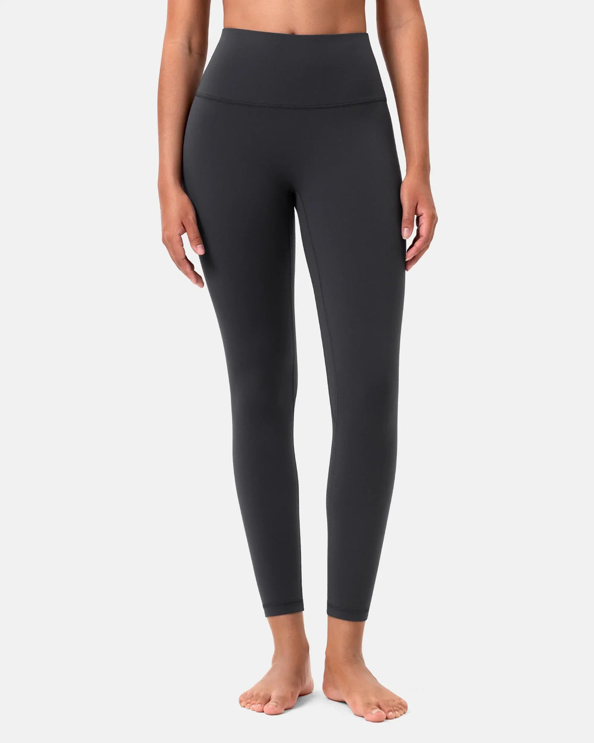 Dreamlux® High Waisted No Front Seam 25" 7/8 Workout Legging — Dark Carbon