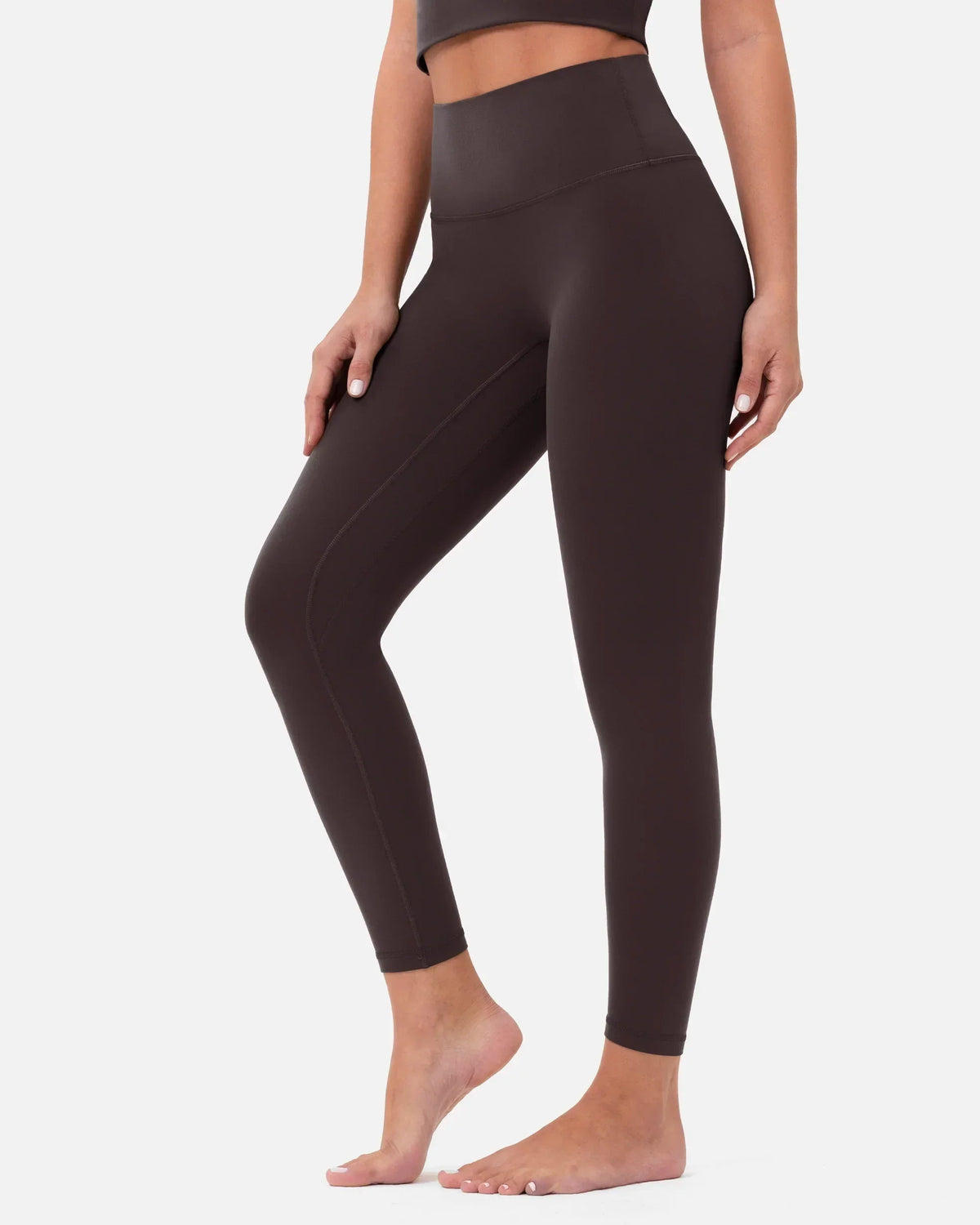 Dreamlux® High Waisted No Front Seam 25" 7/8 Workout Legging — Espresso