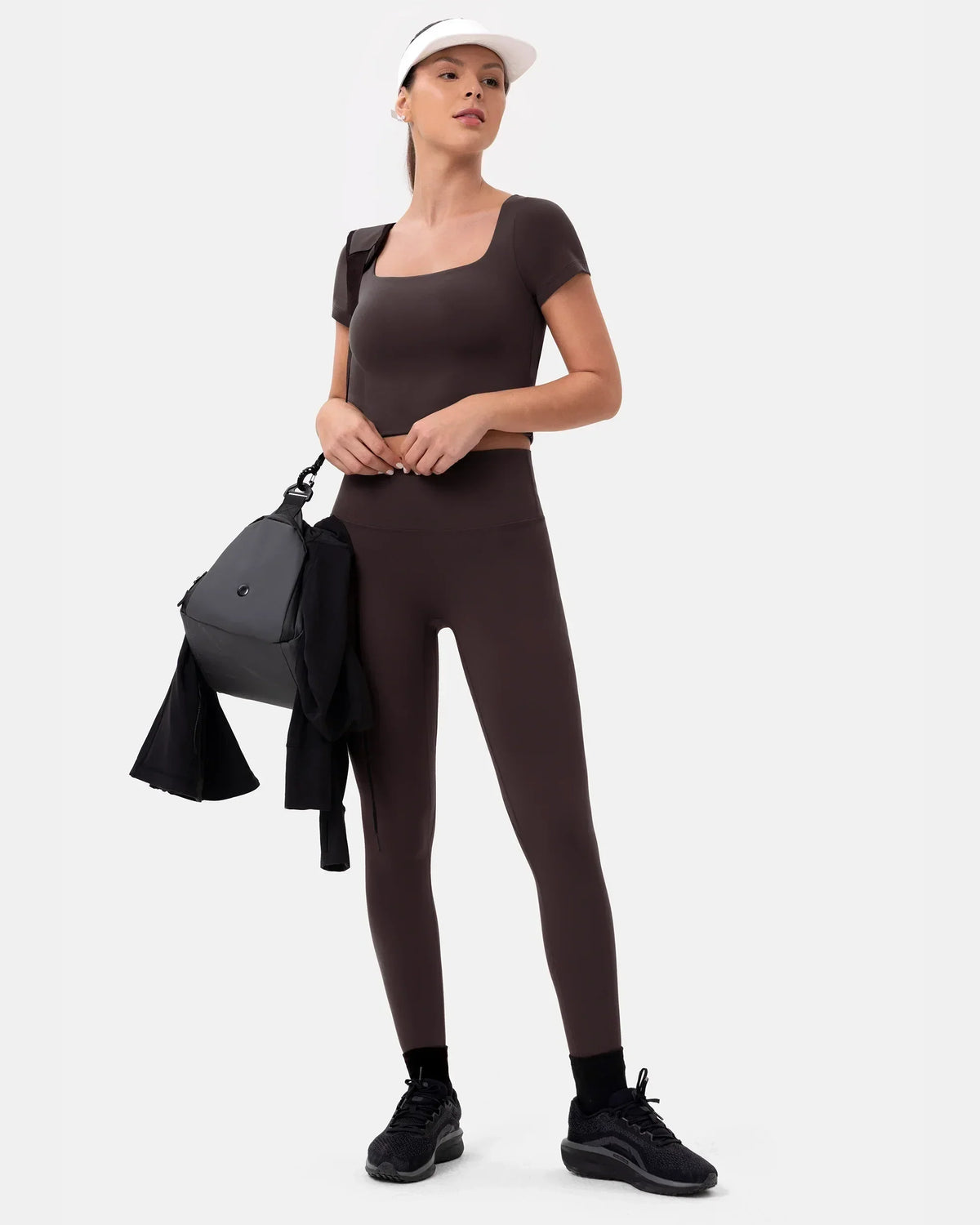 Dreamlux® High Waisted No Front Seam 25" 7/8 Workout Legging — Espresso