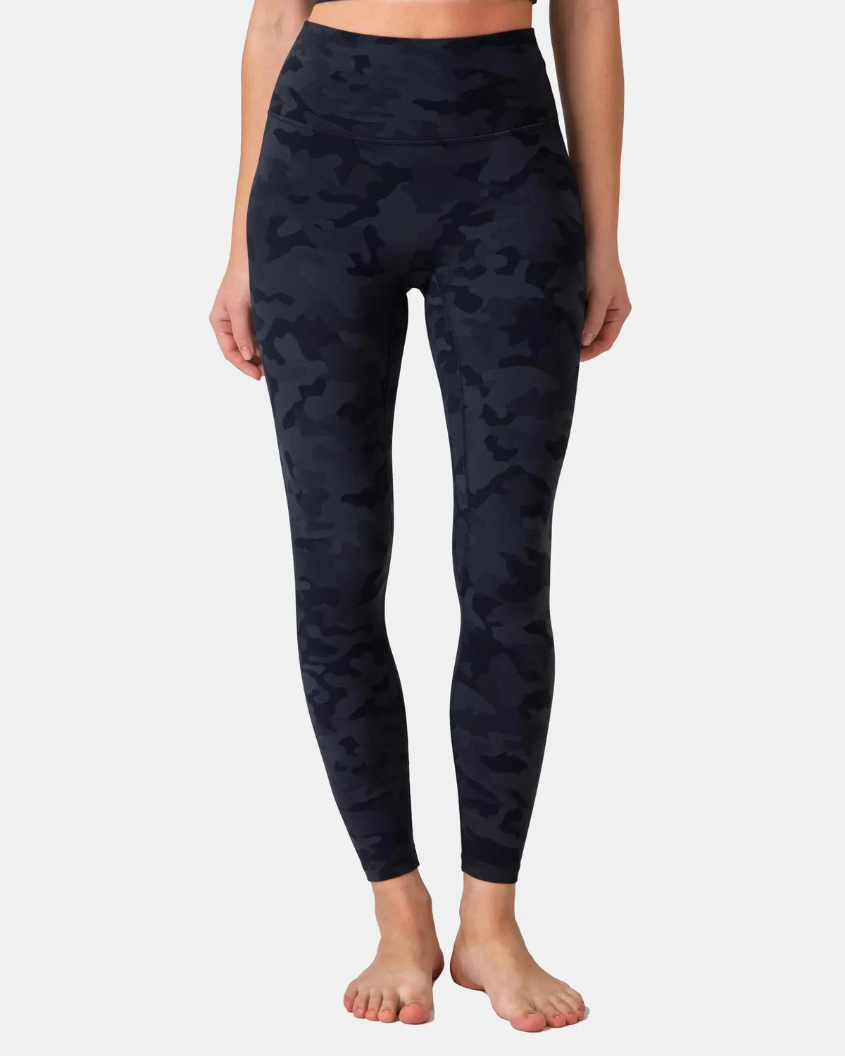 Dreamlux® High Waisted No Front Seam 25" 7/8 Workout Legging — Grey Camouflage