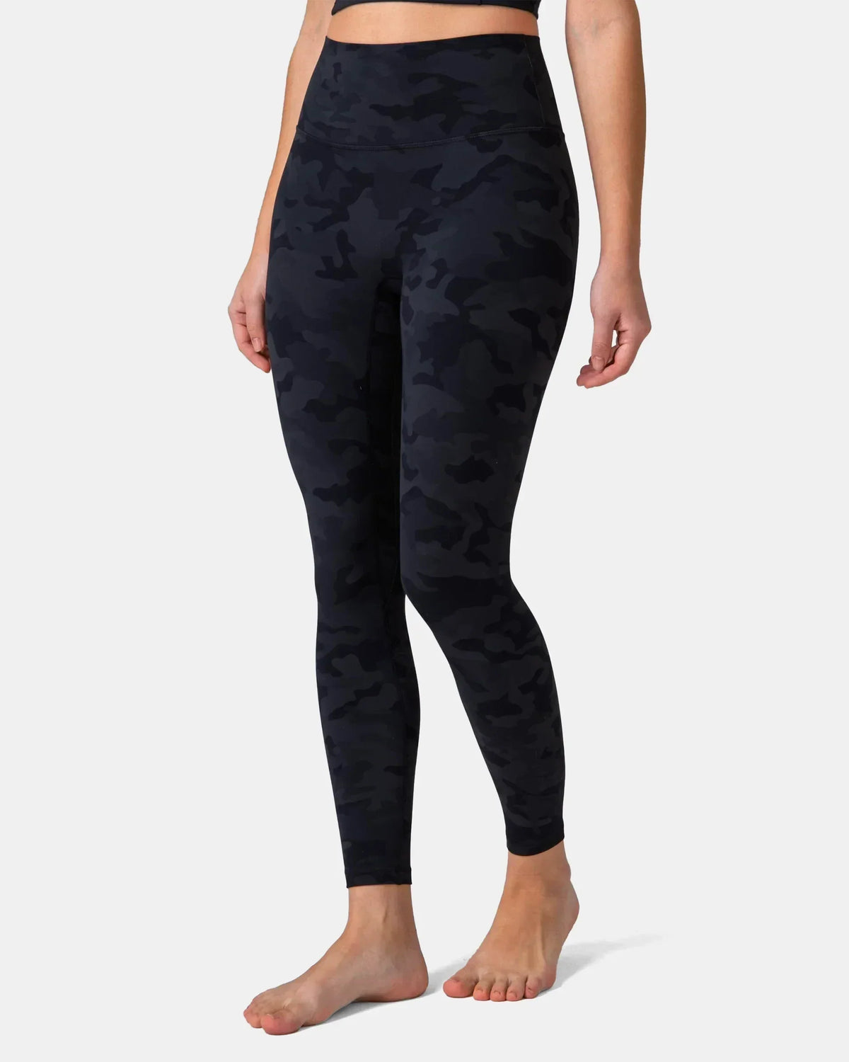 Dreamlux® High Waisted No Front Seam 25" 7/8 Workout Legging — Grey Camouflage