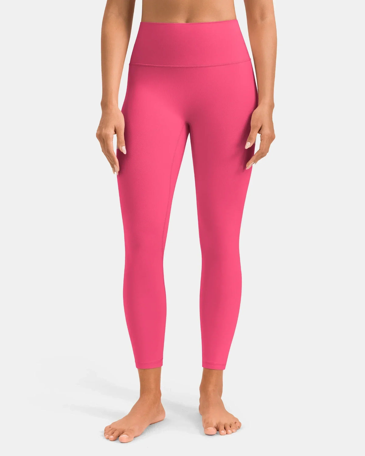 Dreamlux® High Waisted No Front Seam 25" 7/8 Workout Legging — Hot Pink