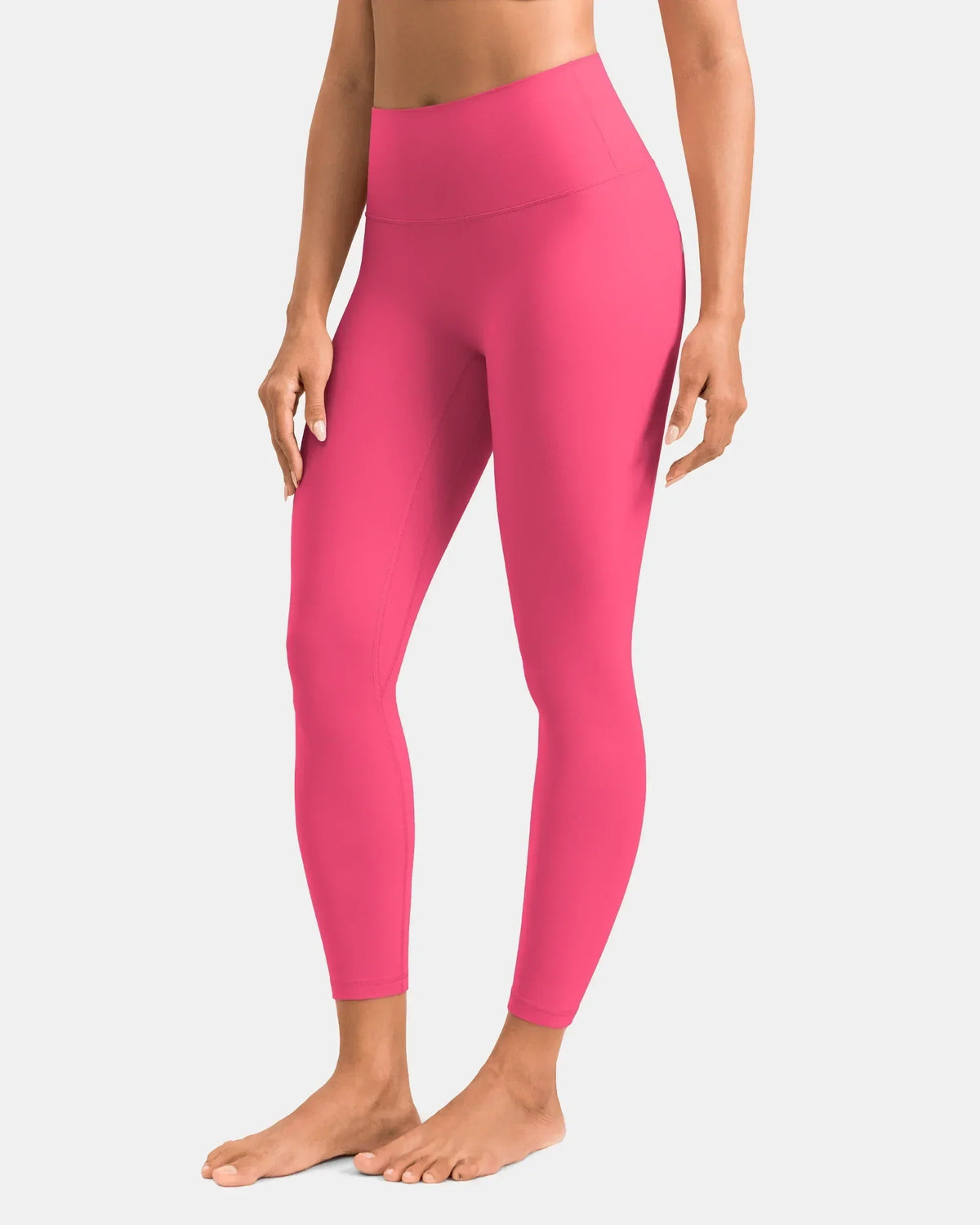 Dreamlux® High Waisted No Front Seam 25" 7/8 Workout Legging — Hot Pink