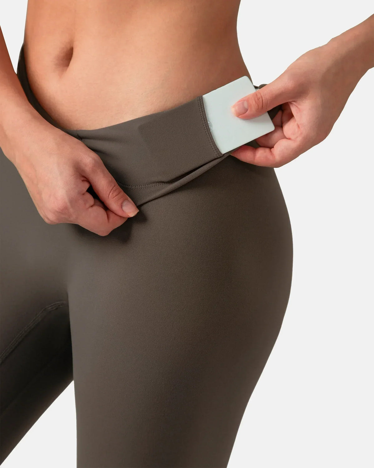 Dreamlux® High Waisted No Front Seam 25" 7/8 Workout Legging — Major Brown
