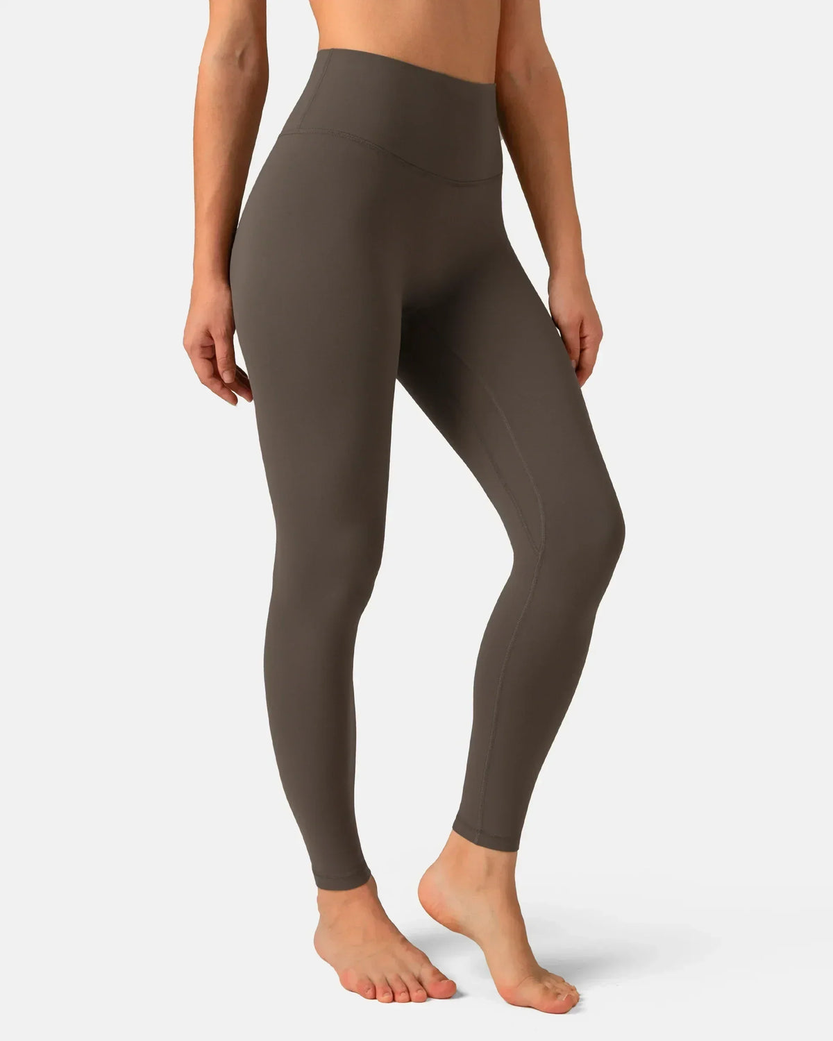 Dreamlux® High Waisted No Front Seam 25" 7/8 Workout Legging — Major Brown