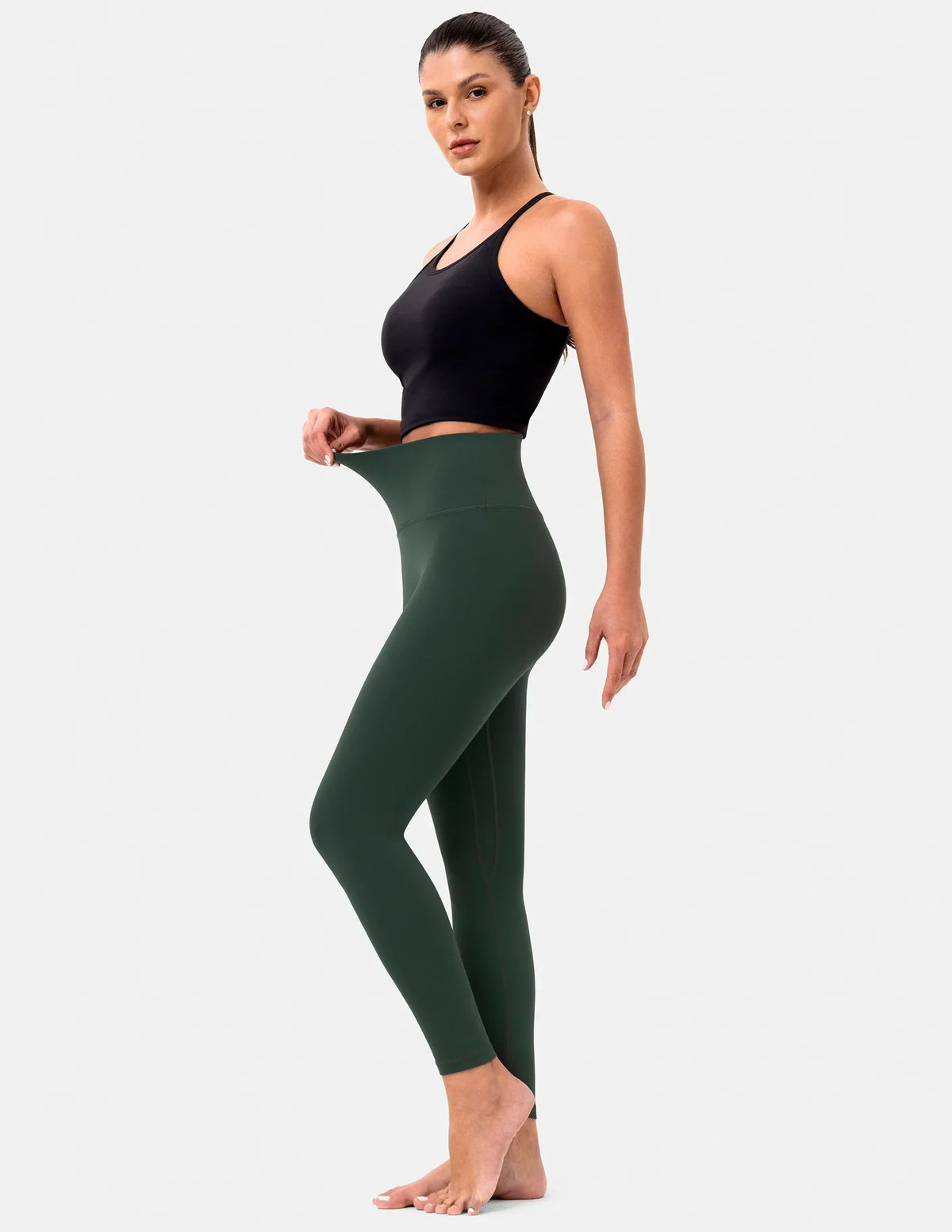 Dreamlux® High Waisted No Front Seam 25" 7/8 Workout Legging — Pine Grove