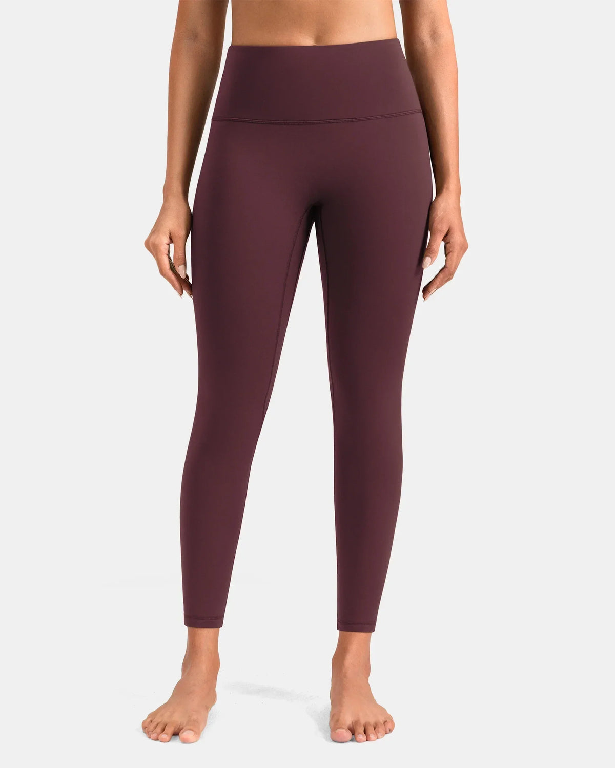Dreamlux® High Waisted No Front Seam 25" 7/8 Workout Legging — Plum Red