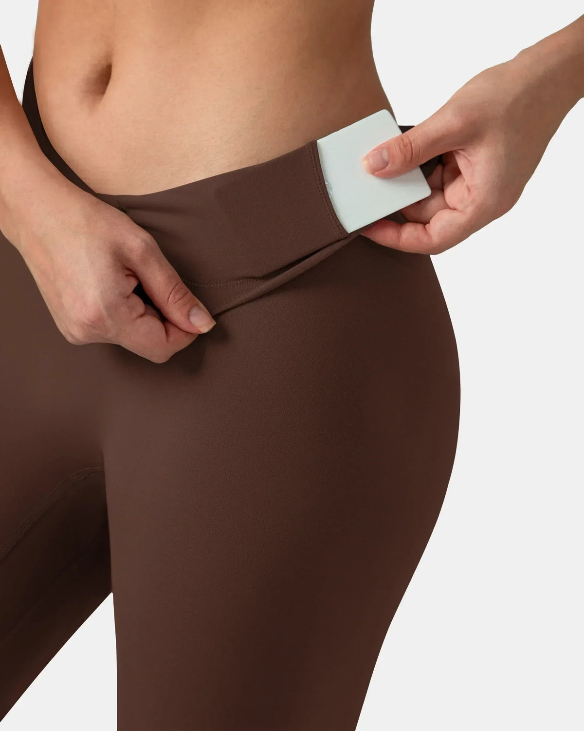 Dreamlux® High Waisted No Front Seam 25" 7/8 Workout Legging — Roasted Chestnut