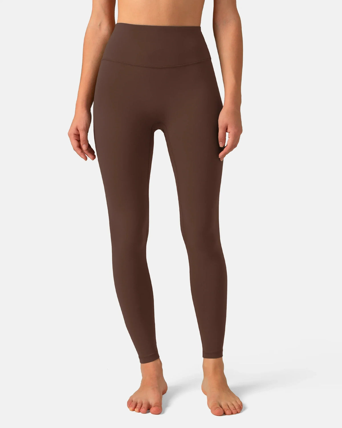 Dreamlux® High Waisted No Front Seam 25" 7/8 Workout Legging — Roasted Chestnut