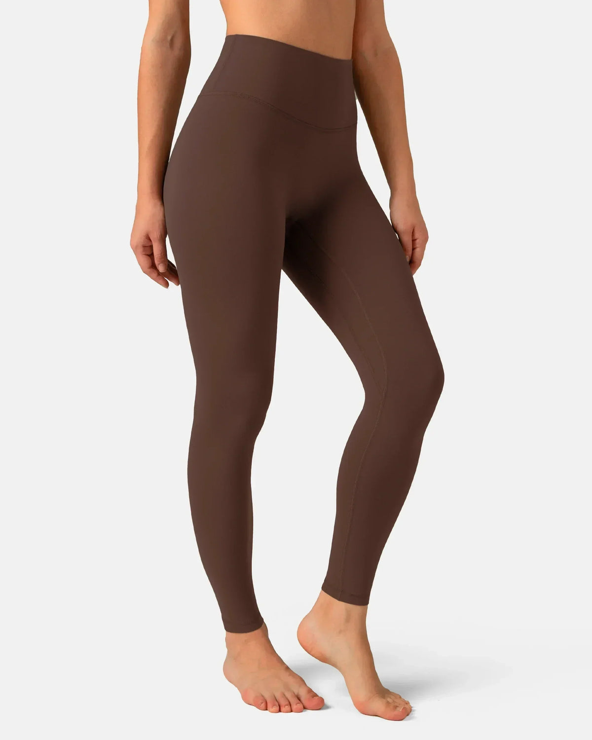 Dreamlux® High Waisted No Front Seam 25" 7/8 Workout Legging — Roasted Chestnut