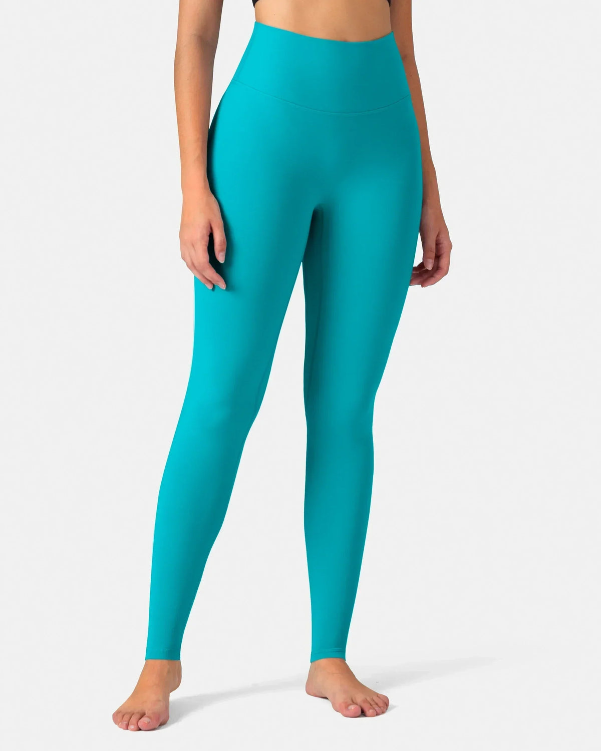 Dreamlux® High Waisted No Front Seam 28" Full Length Legging — Ceramic Green
