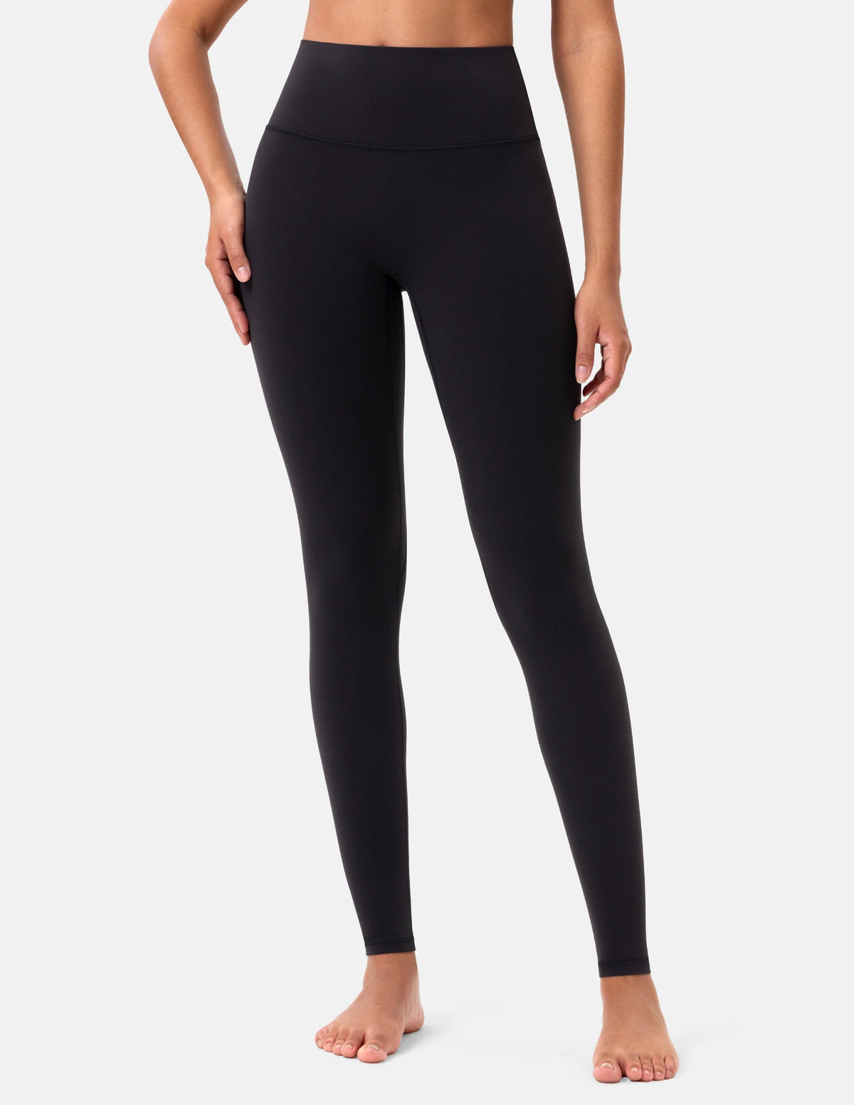 Dreamlux® High Waisted No Front Seam 28" Full Length Legging — Black