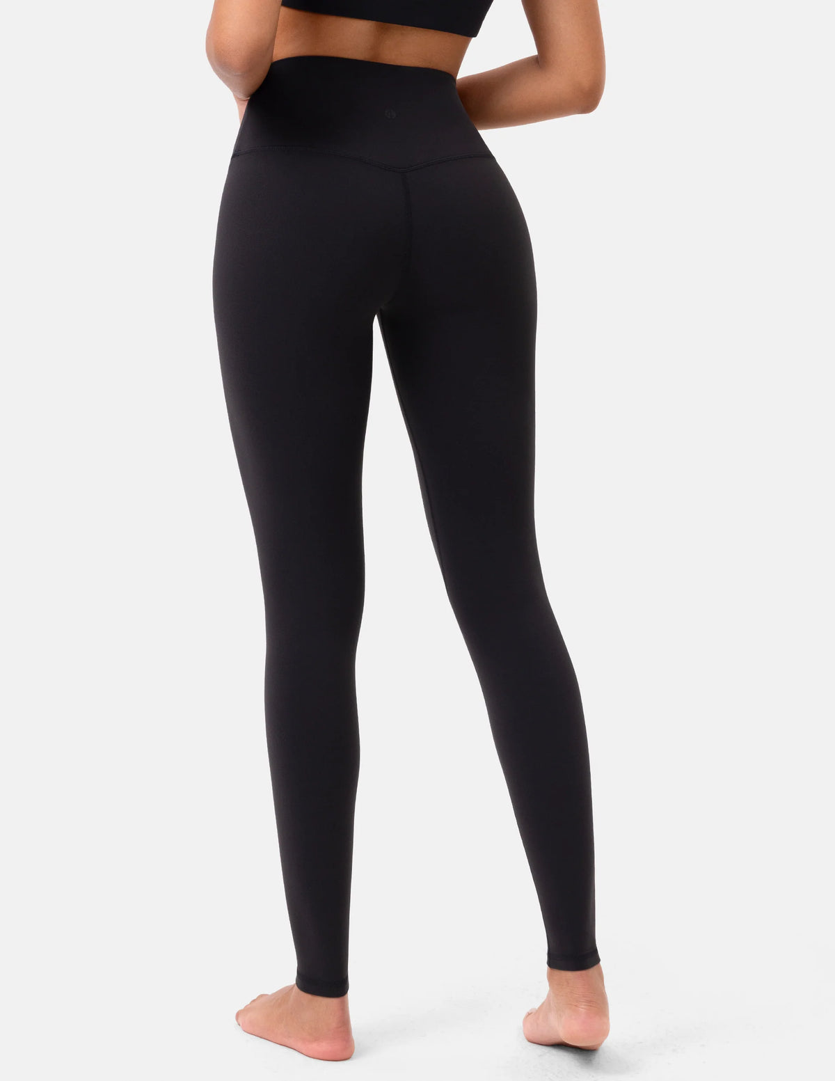 Dreamlux® High Waisted No Front Seam 28" Full Length Legging — Black
