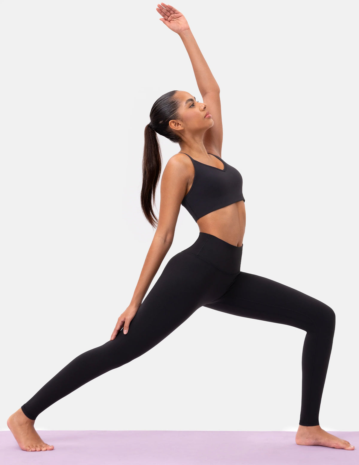 Dreamlux® High Waisted No Front Seam 28" Full Length Legging — Black
