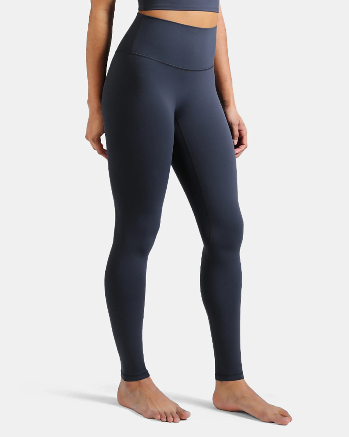 Dreamlux® High Waisted No Front Seam 28" Full Length Legging — Blue Ink