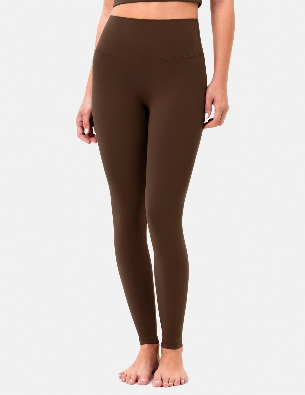 Dreamlux® High Waisted No Front Seam 28" Full Length Legging — Cocoa