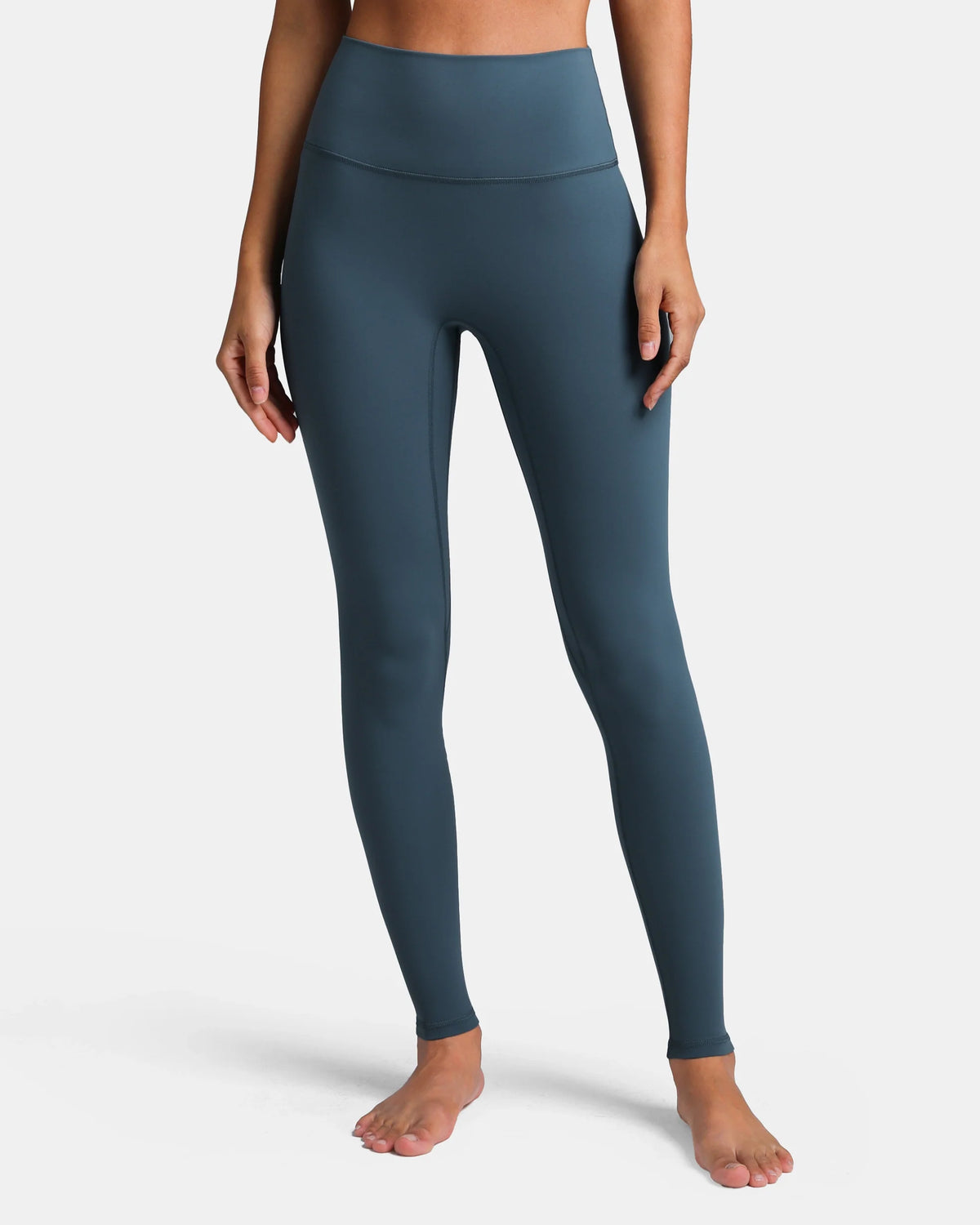 Dreamlux® High Waisted No Front Seam 28" Full Length Legging — Dark Jasper