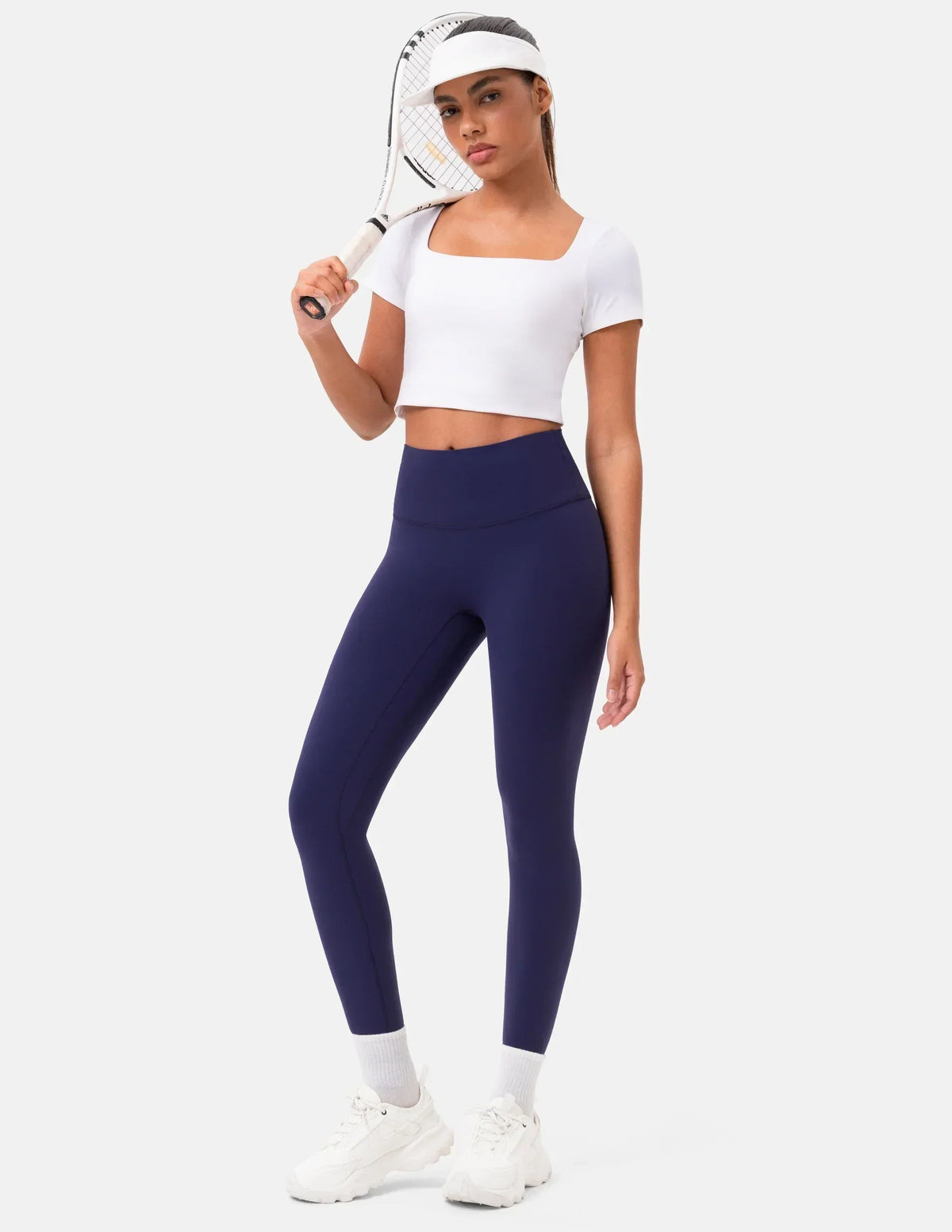 Dreamlux® High Waisted No Front Seam 28" Full Length Legging — Eclipse