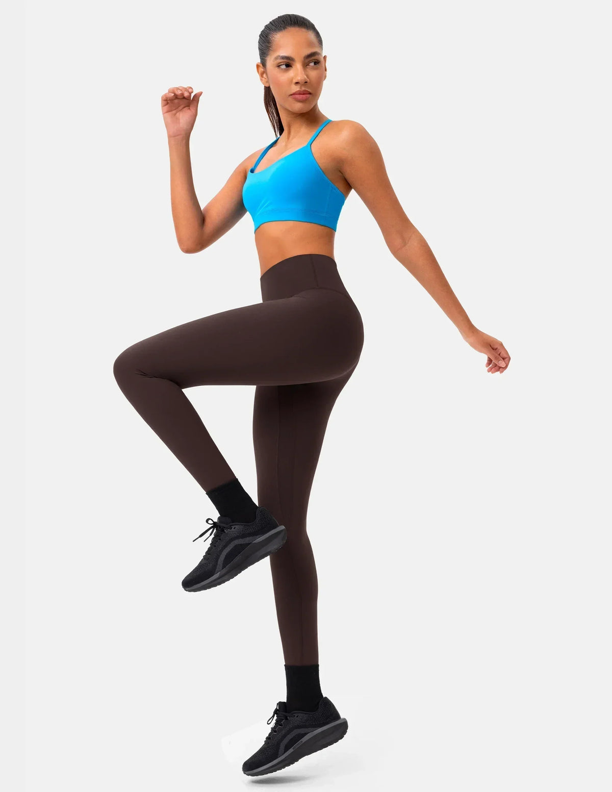 Dreamlux® High Waisted No Front Seam 28" Full Length Legging — Espresso