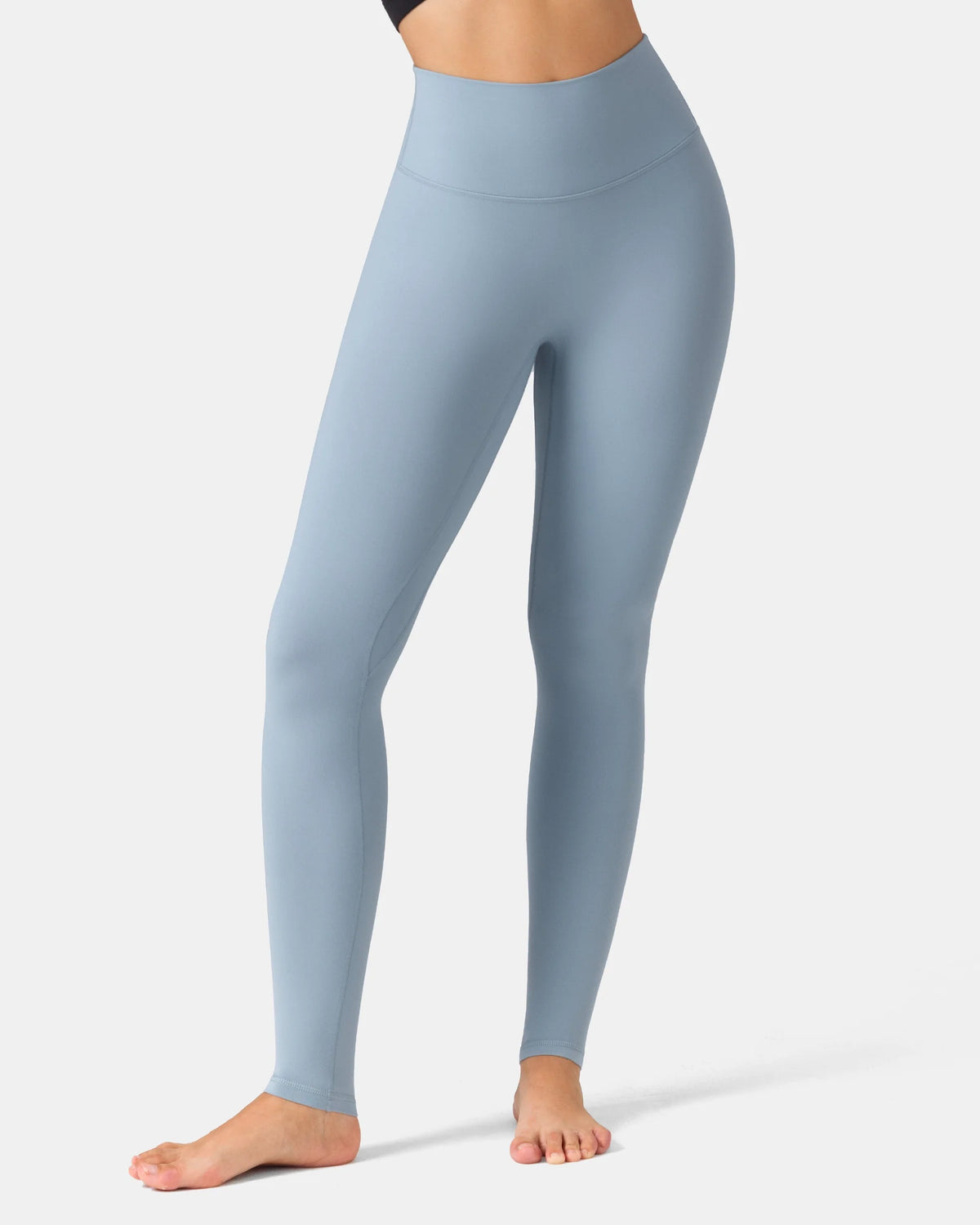 Dreamlux® High Waisted No Front Seam 28" Full Length Legging — Faded Denim