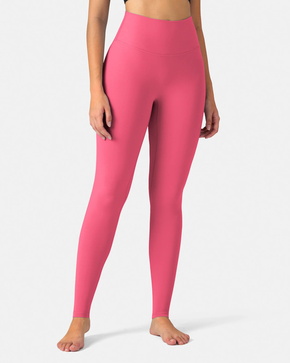 Dreamlux® High Waisted No Front Seam 28" Full Length Legging — Hot Pink