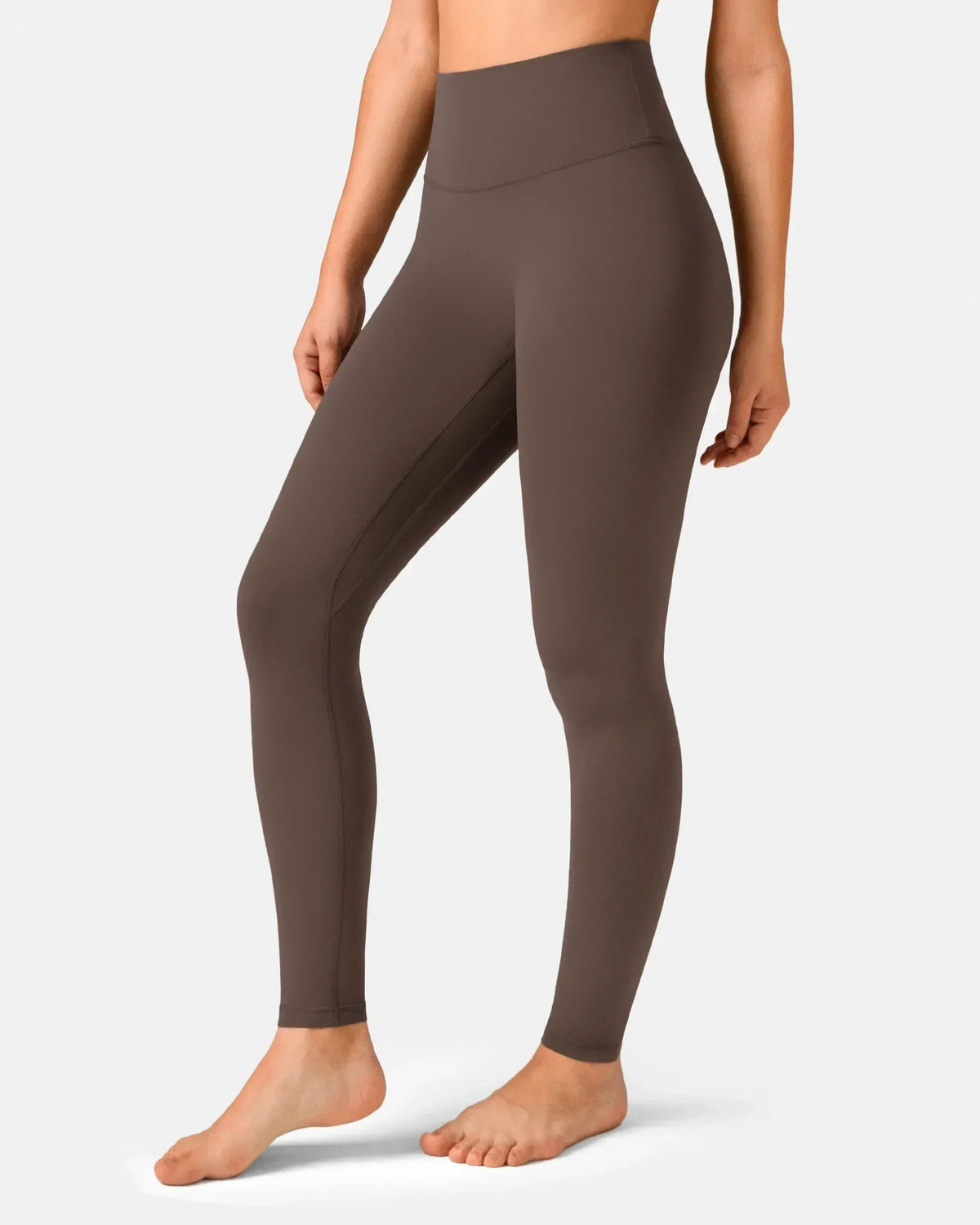 Dreamlux® High Waisted No Front Seam 28" Full Length Legging — Major Brown