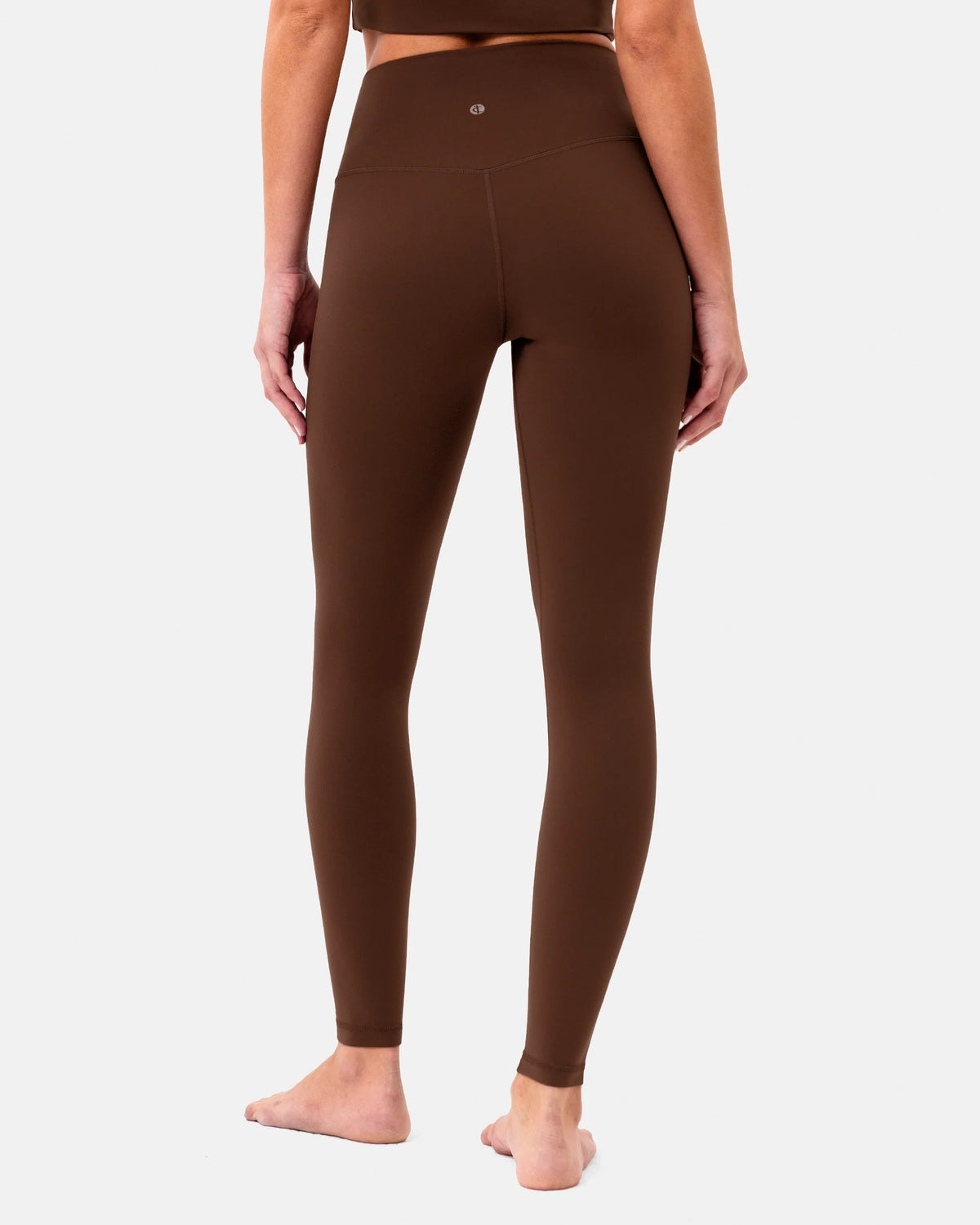 Dreamlux® High Waisted No Front Seam 28" Full Length Legging — Roasted Chestnut