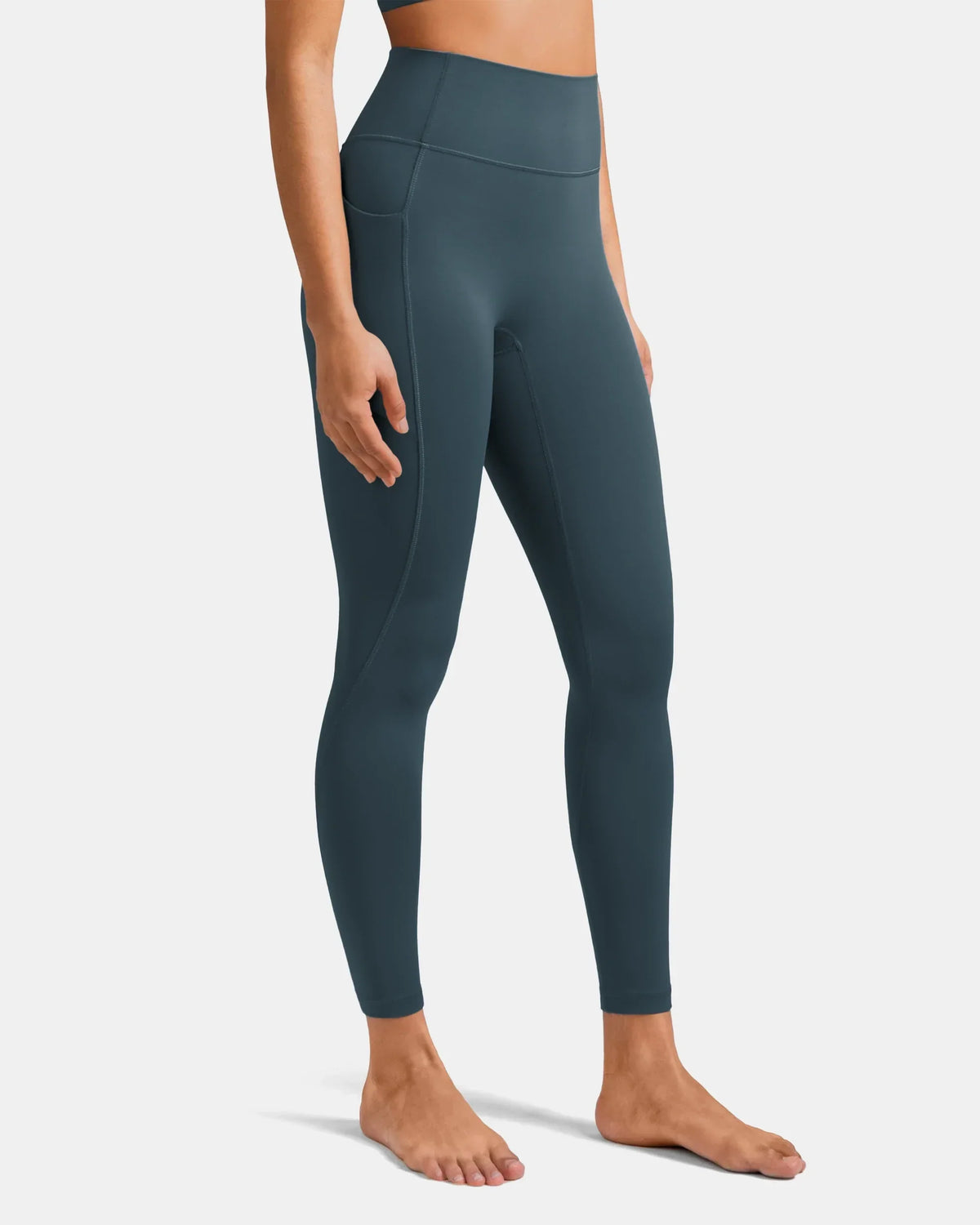 Dreamlux® High Waisted No Front Seam 7/8 Legging w/ Pockets — Dark Jasper