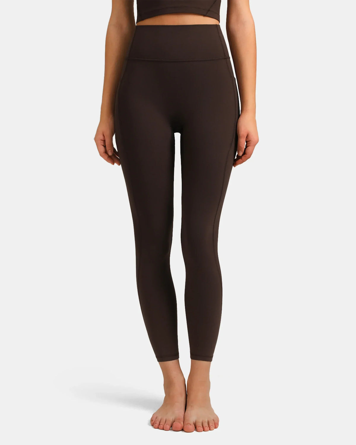 Dreamlux® High Waisted No Front Seam 7/8 Legging w/ Pockets — Espresso