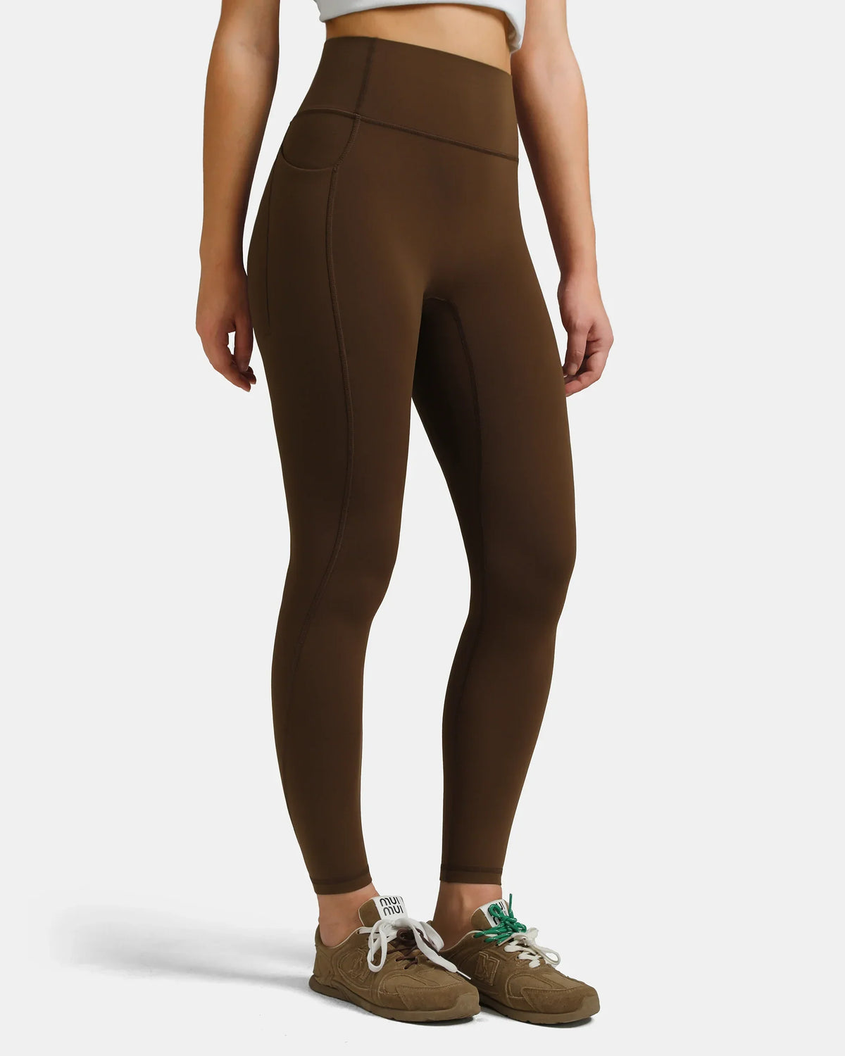 Dreamlux® High Waisted No Front Seam 28" Full Length Legging w/ Pockets 3