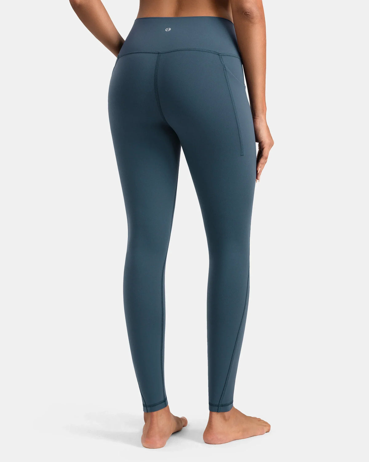 Dreamlux® High Waisted No Front Seam 28" Full Length Legging w/ Pockets — Dark Jasper