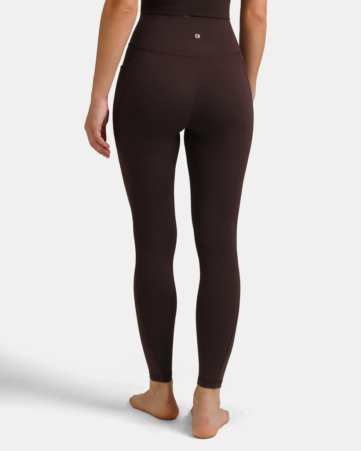 Dreamlux® High Waisted No Front Seam 28" Full Length Legging w/ Pockets — Espresso