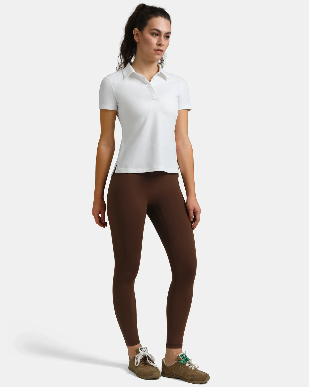 Dreamlux® High Waisted No Front Seam 28" Full Length Legging w/ Pockets — Roasted Chestnut