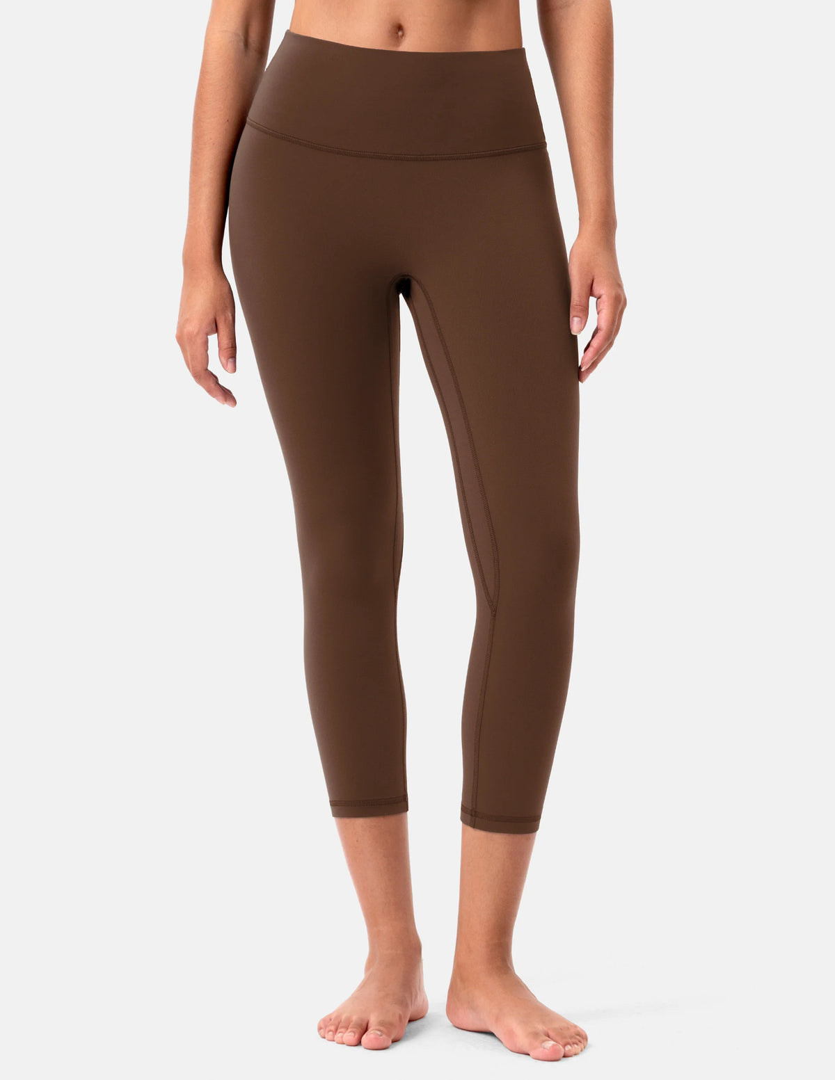 Dreamlux® High Waisted No Front Seam 21" Workout Legging — Cocoa
