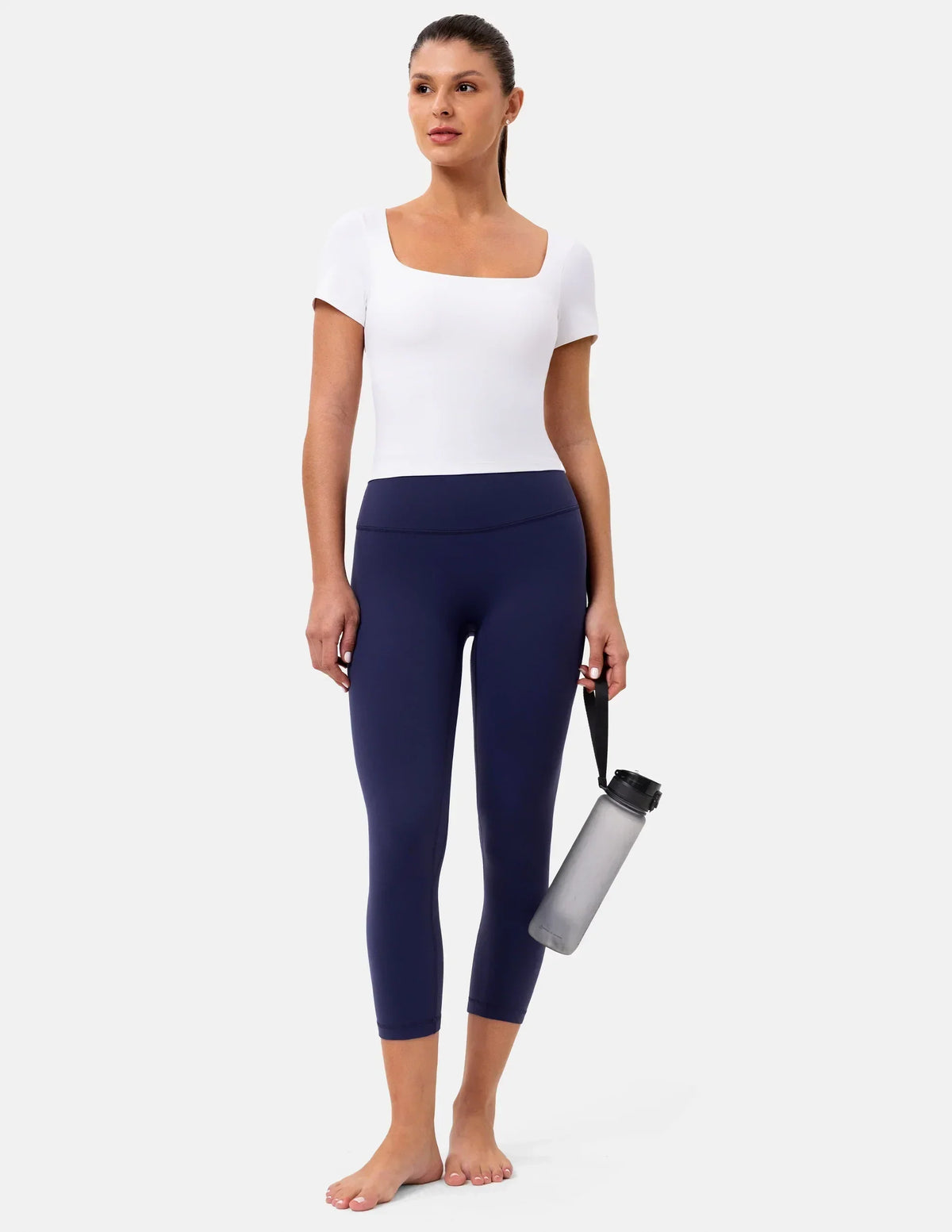 Dreamlux® High Waisted No Front Seam 21" Workout Legging — Eclipse