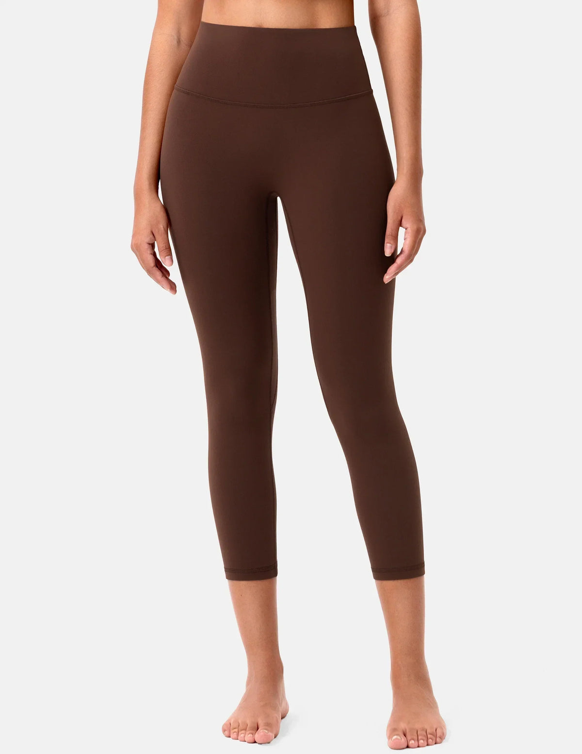 Dreamlux® High Waisted No Front Seam 21" Workout Legging — Roasted Chestnut
