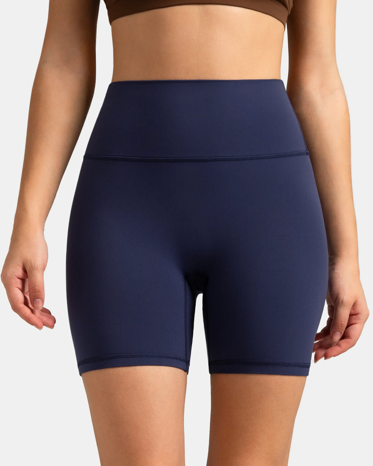 Dreamlux® High Waisted No Front Seam 6" Workout Short 1