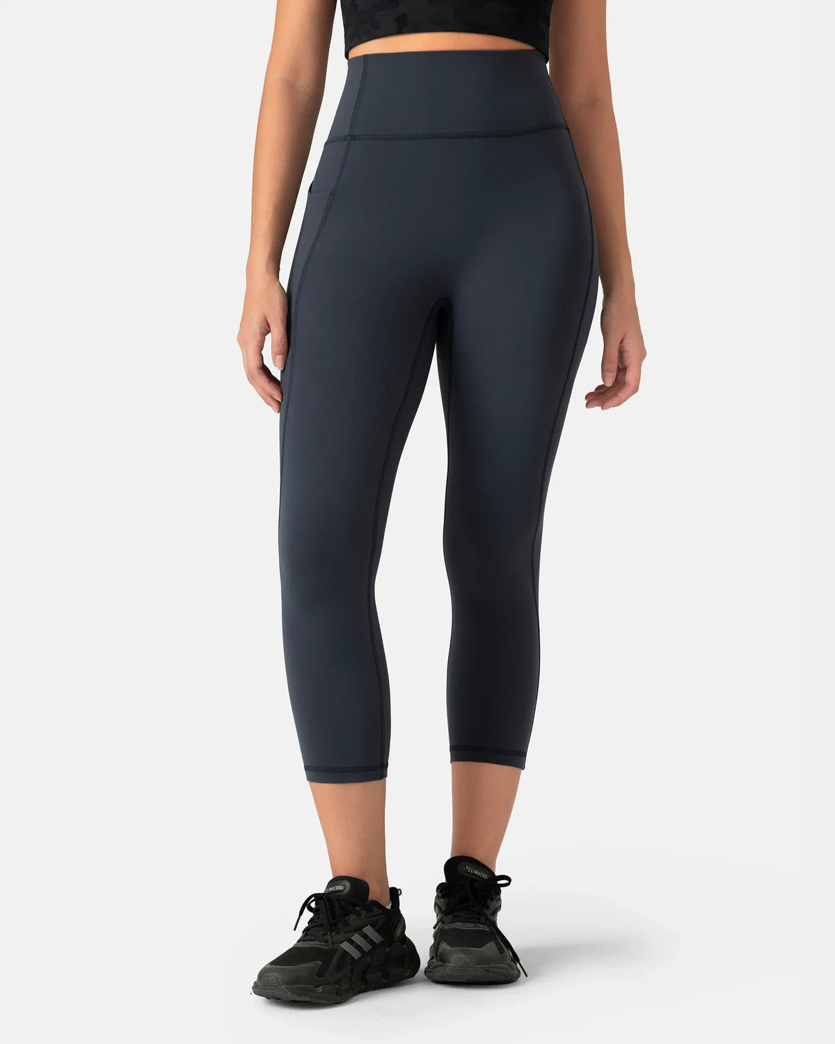 Dreamlux® High Waisted No Front Seam 21" Legging w/ Pockets — Blue Ink