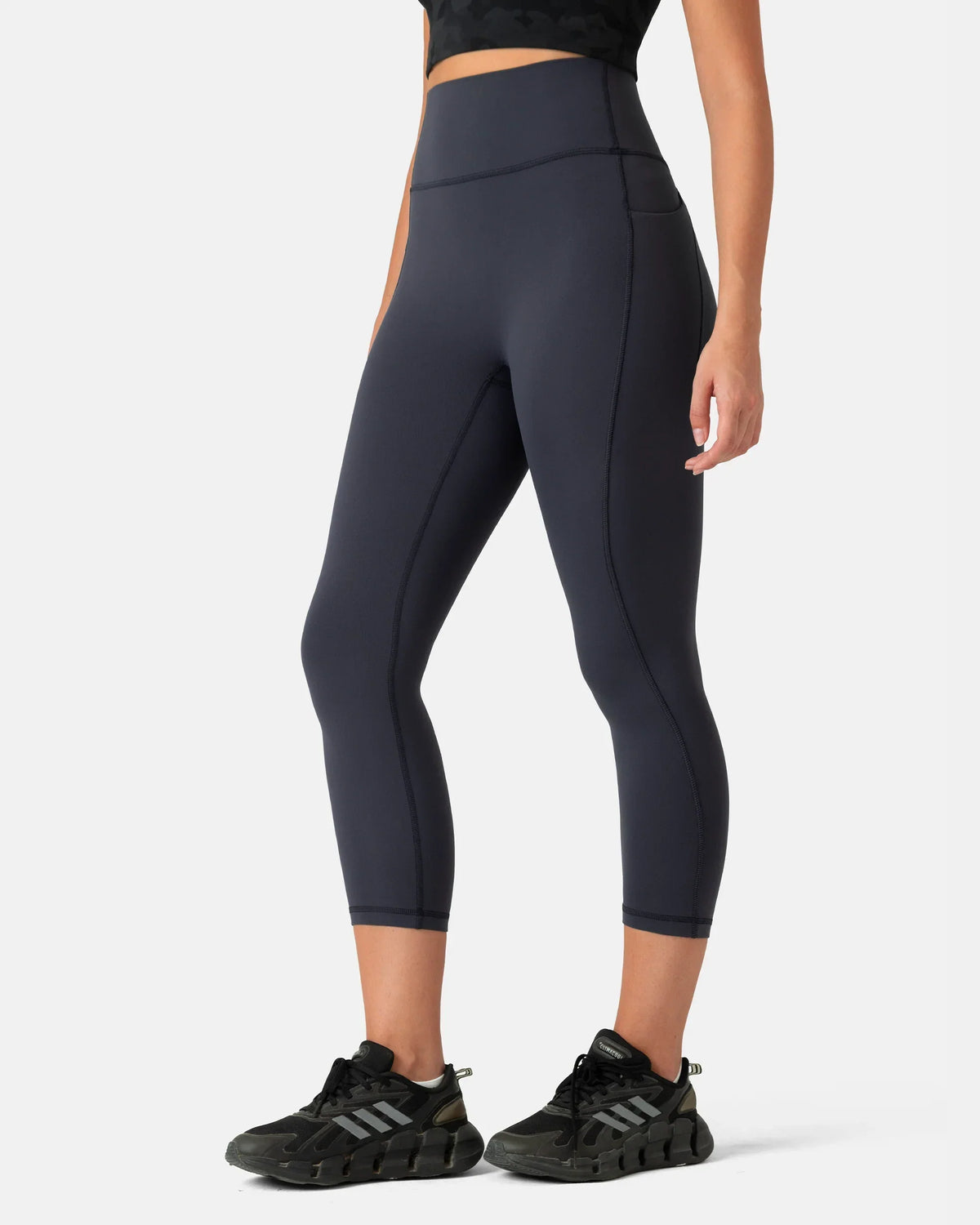 Dreamlux® High Waisted No Front Seam 21" Legging w/ Pockets — Blue Ink