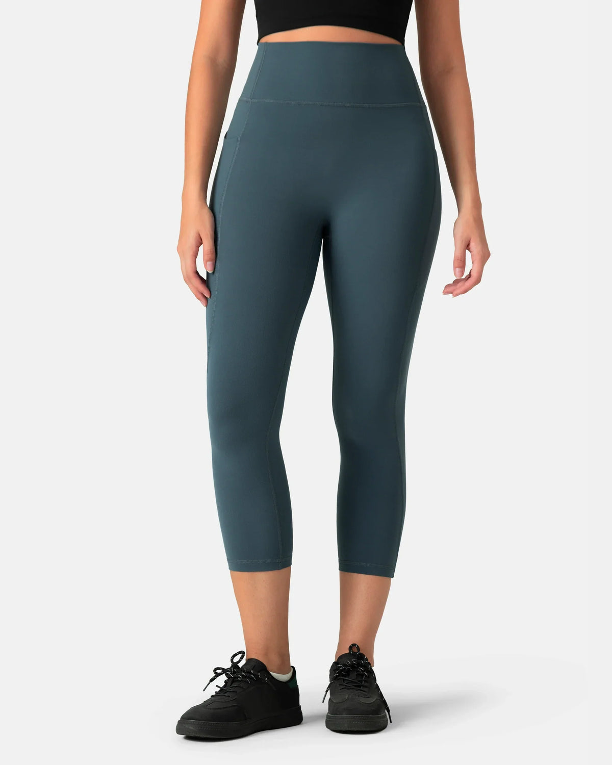 Dreamlux® High Waisted No Front Seam 21" Legging w/ Pockets — Dark Jasper