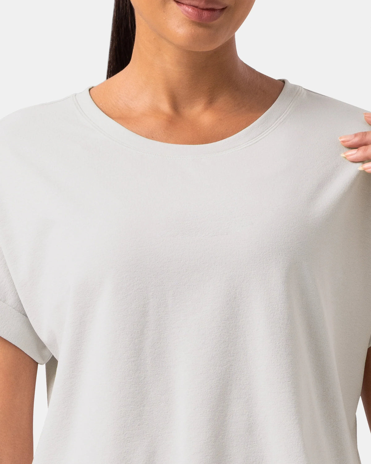 Sorona Batwing Sleeve Twist-Back Relaxed Fit Top — Natural