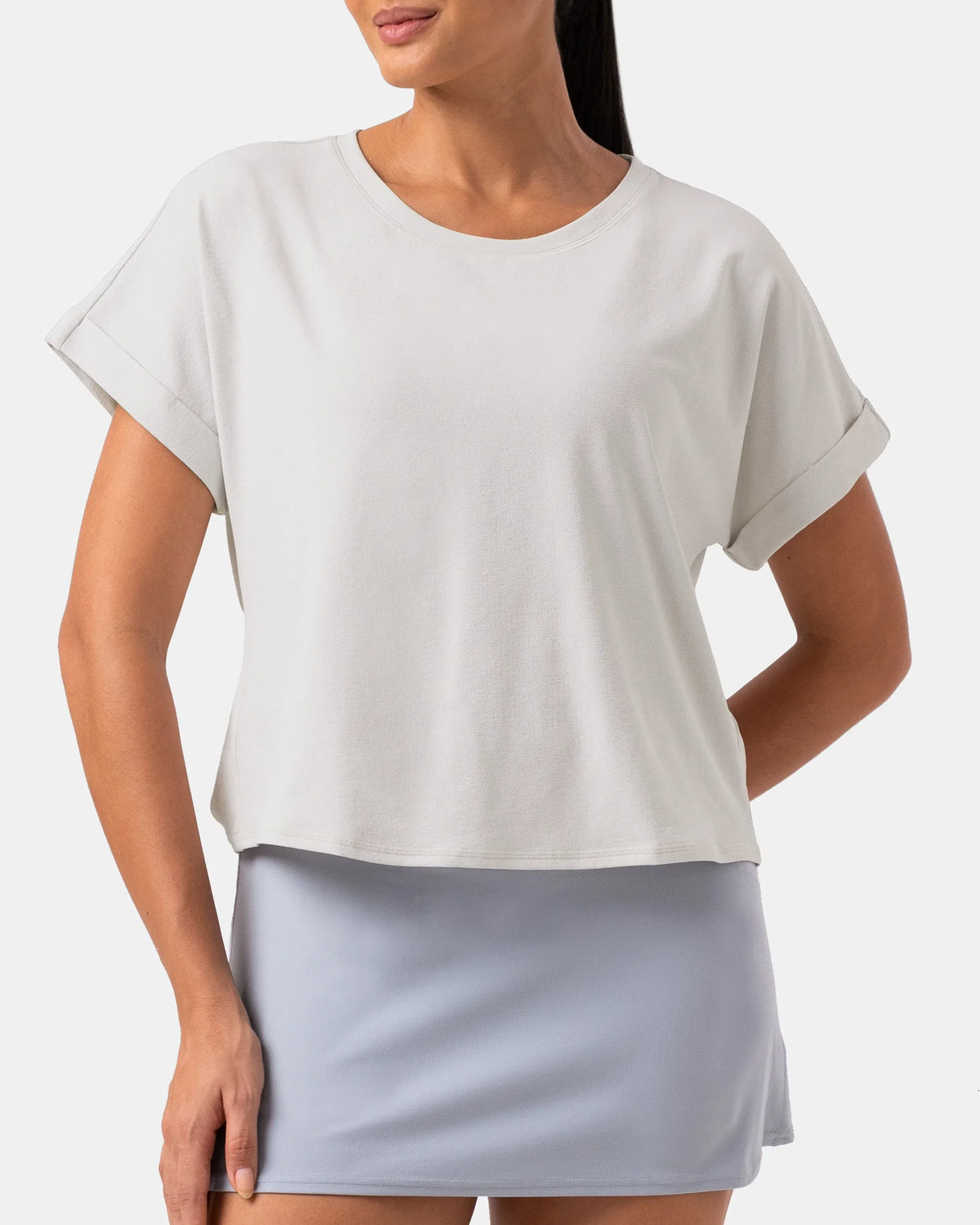 Sorona Batwing Sleeve Twist-Back Relaxed Fit Top — Natural