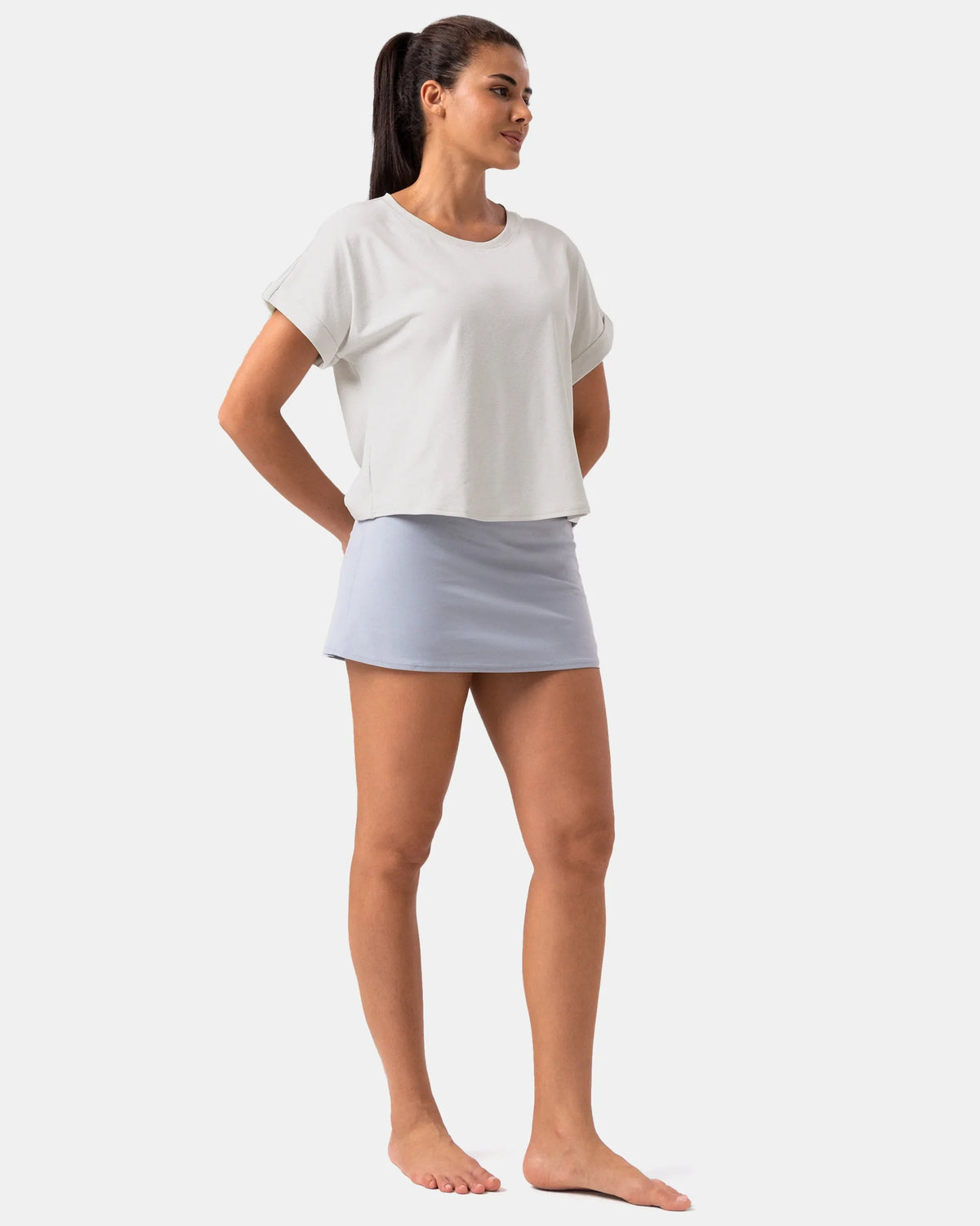 Sorona Batwing Sleeve Twist-Back Relaxed Fit Top — Natural