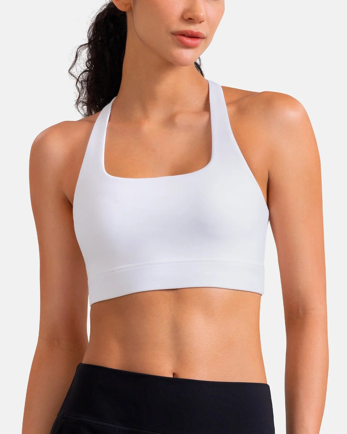 Dreamlux® Square Neck Cross-Back Sports Bra 1