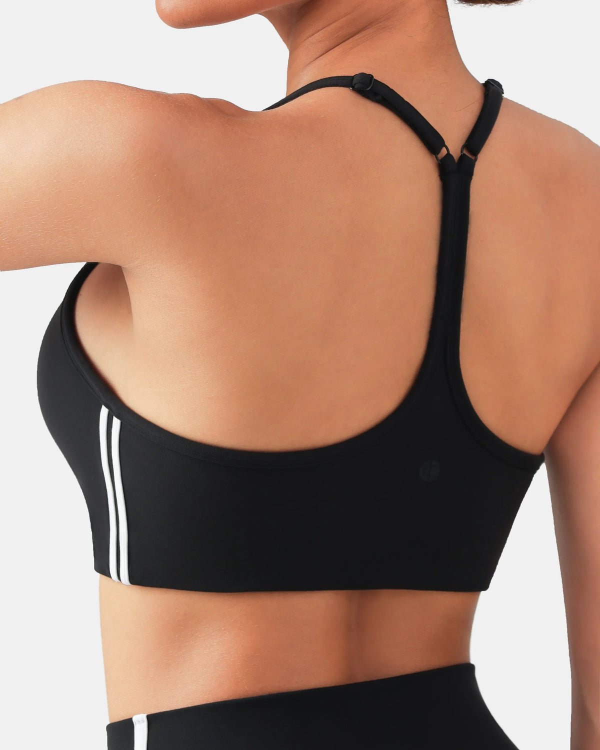 Dreamlux® Y-Back Adjustable Sports Bra w/ Side Stripes 4