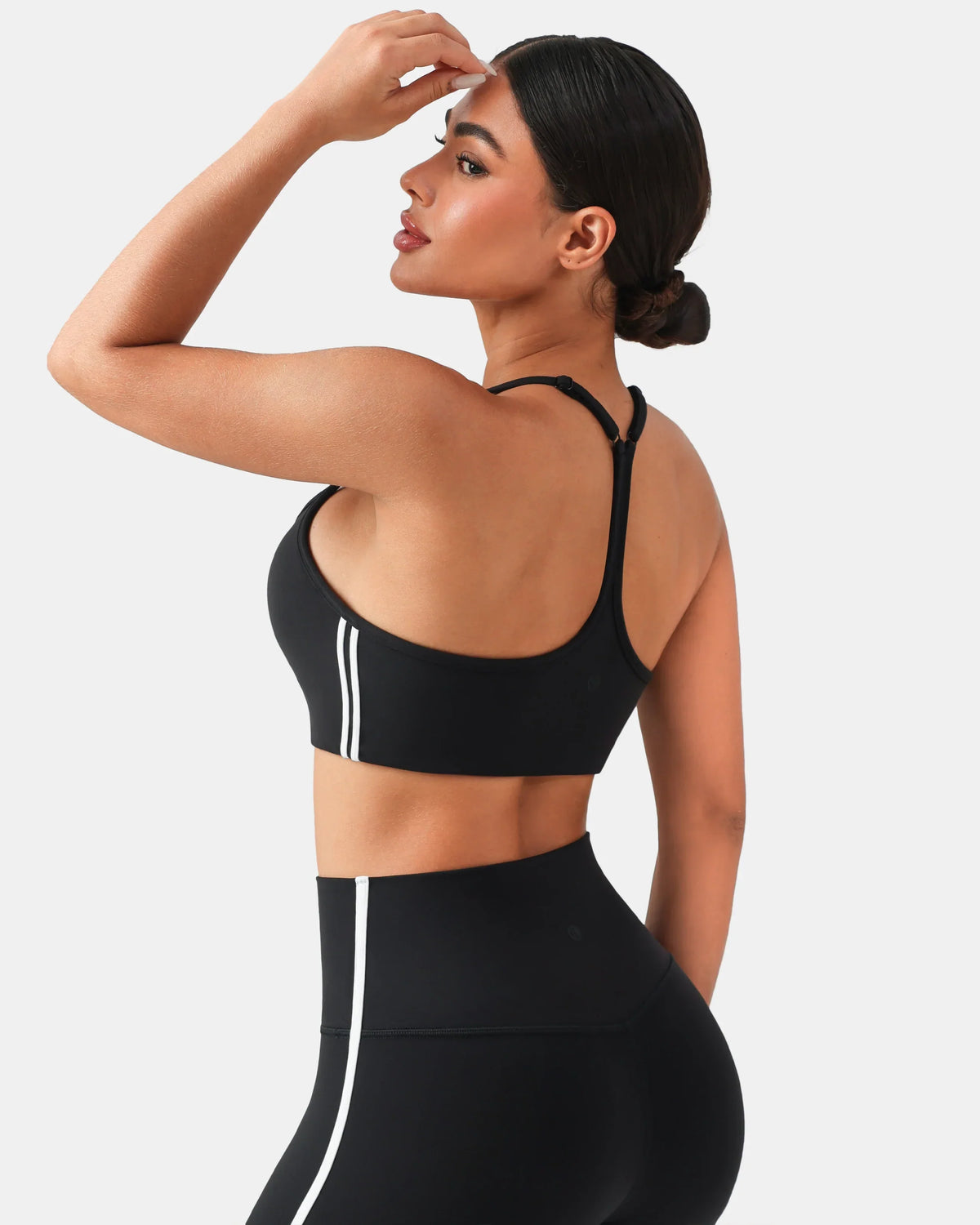 Dreamlux® Y-Back Adjustable Sports Bra w/ Side Stripes 2