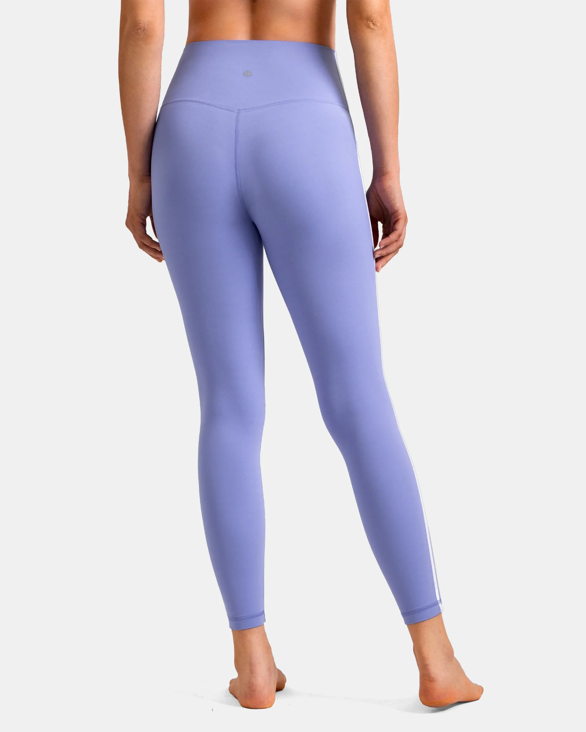 Dreamlux® High Waisted No Front Seam 25" Legging w/ Contrast Trim — Jacaranda Purple