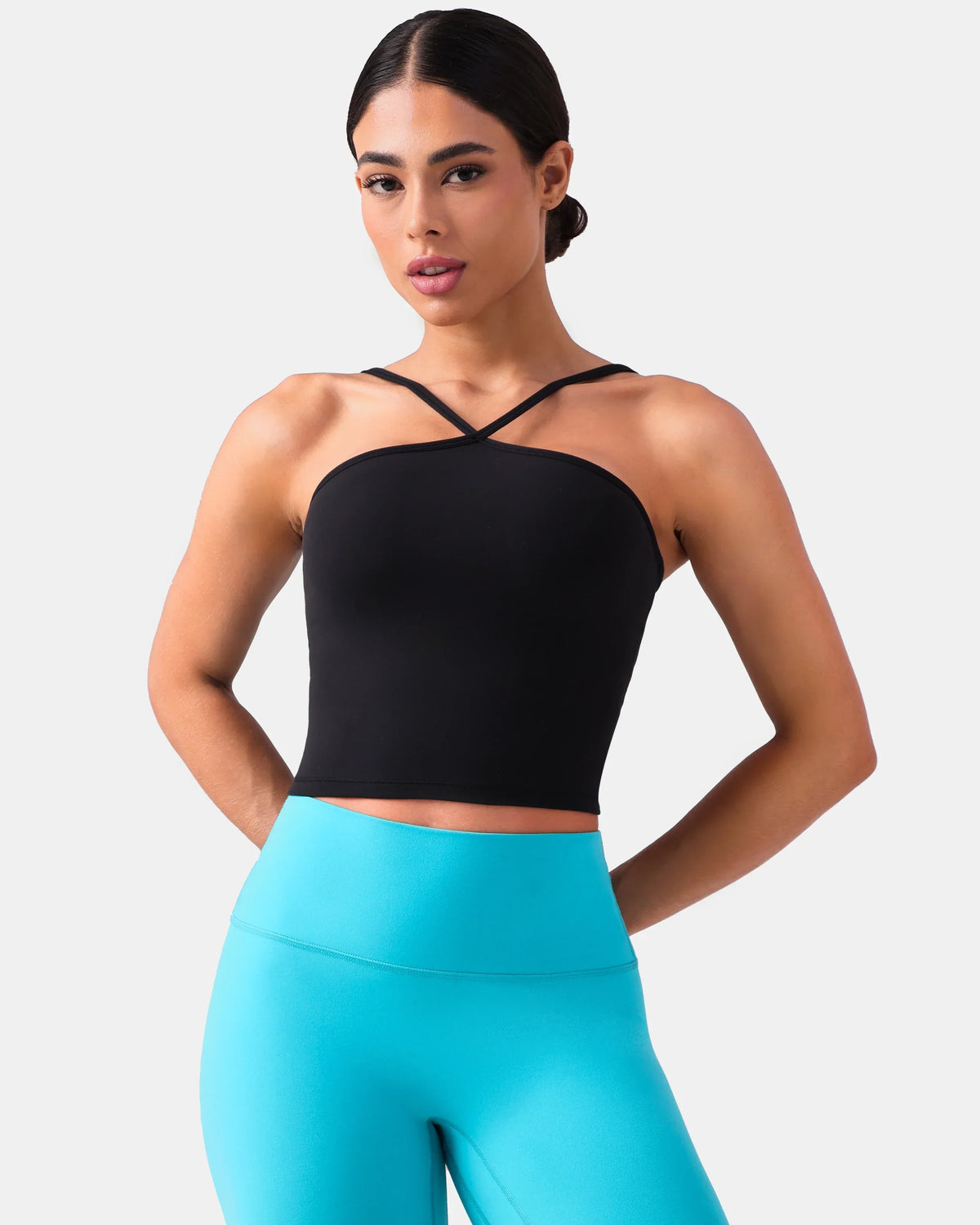 Dreamlux® Cross-Front Halter Top w/ Convertible Straps 2